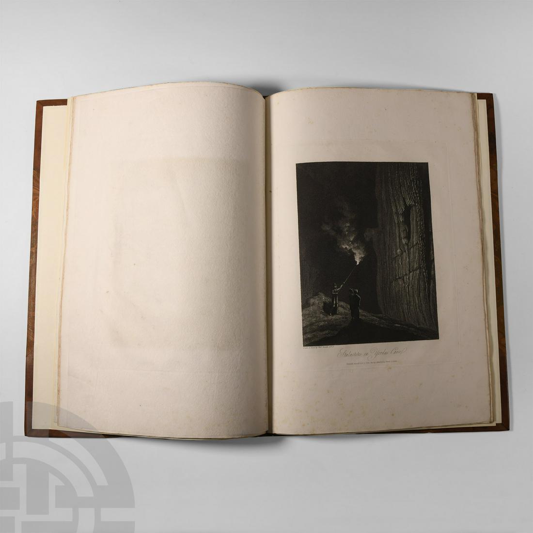 Natural History Books - Westall - Views of the Caves near Ingleton Gordale Scar and Malham Cove in: Published 1818 A.D. Westall, William, Views of the Caves near Ingleton, Gordale Scar and Malham Cove, John Murray, London, 1818 (only edition); modern half calf with marbled boards by Period Binders,