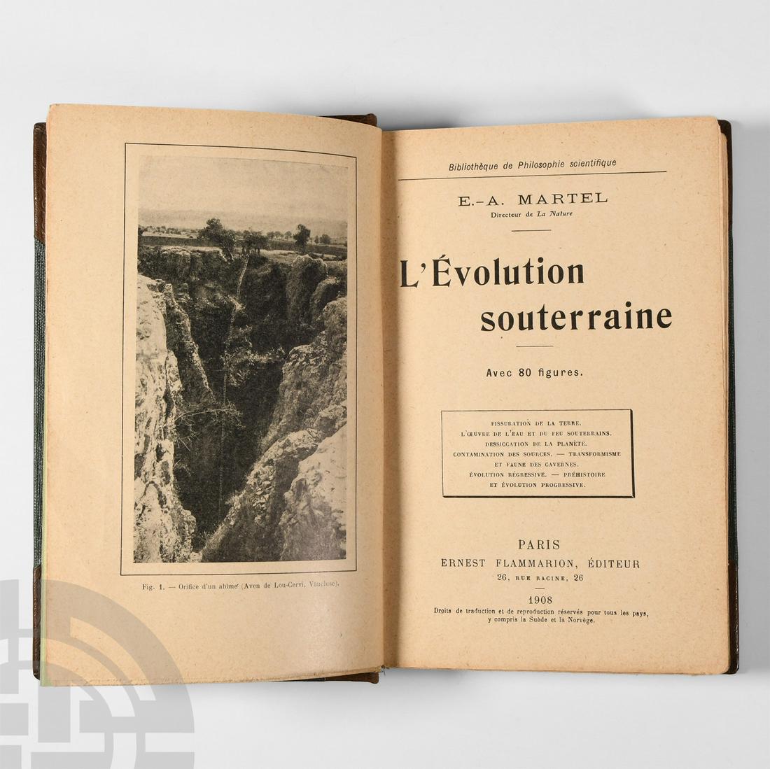 Natural History Books - Martell - L'Evolution Souterraine (1 of 1)