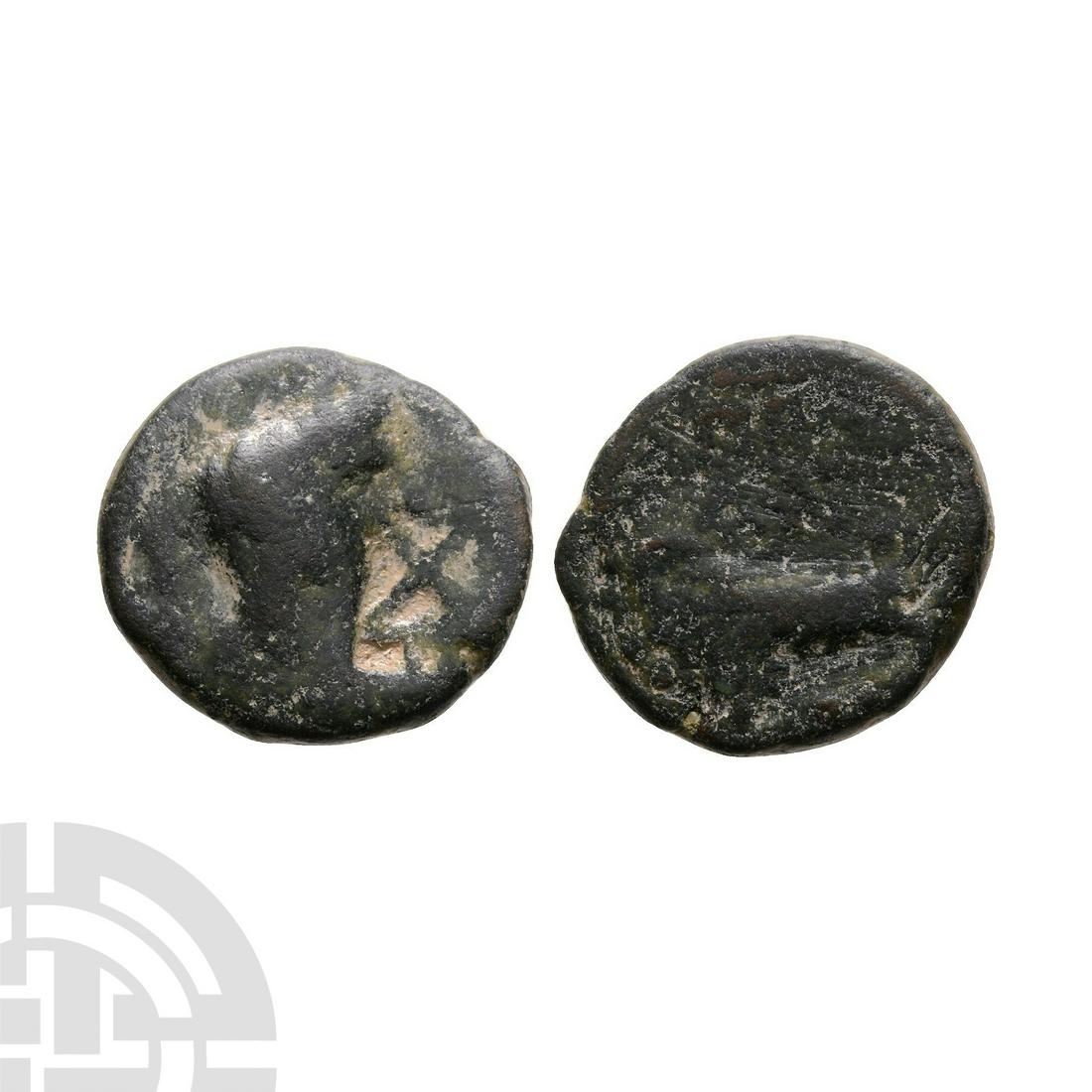 Ancient Roman Provincial - Tiberius or Nero - Legionary Countermarked Bronze (1 of 1)