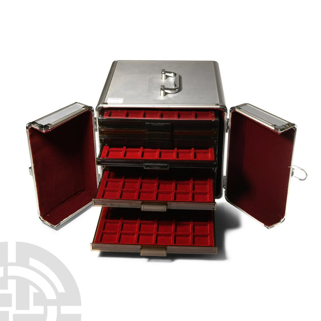 Coin Cabinets - Collector's Carry Box with 10 Linder Coin Trays (1 of 1)