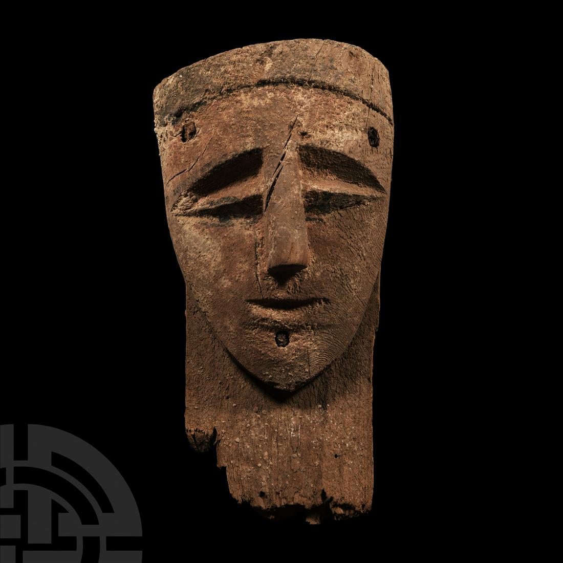 Egyptian Wooden Face Mask Auction