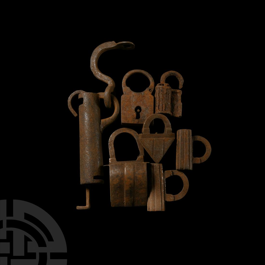 Tudor Period and Later Iron Padlock Collection (1 of 1)