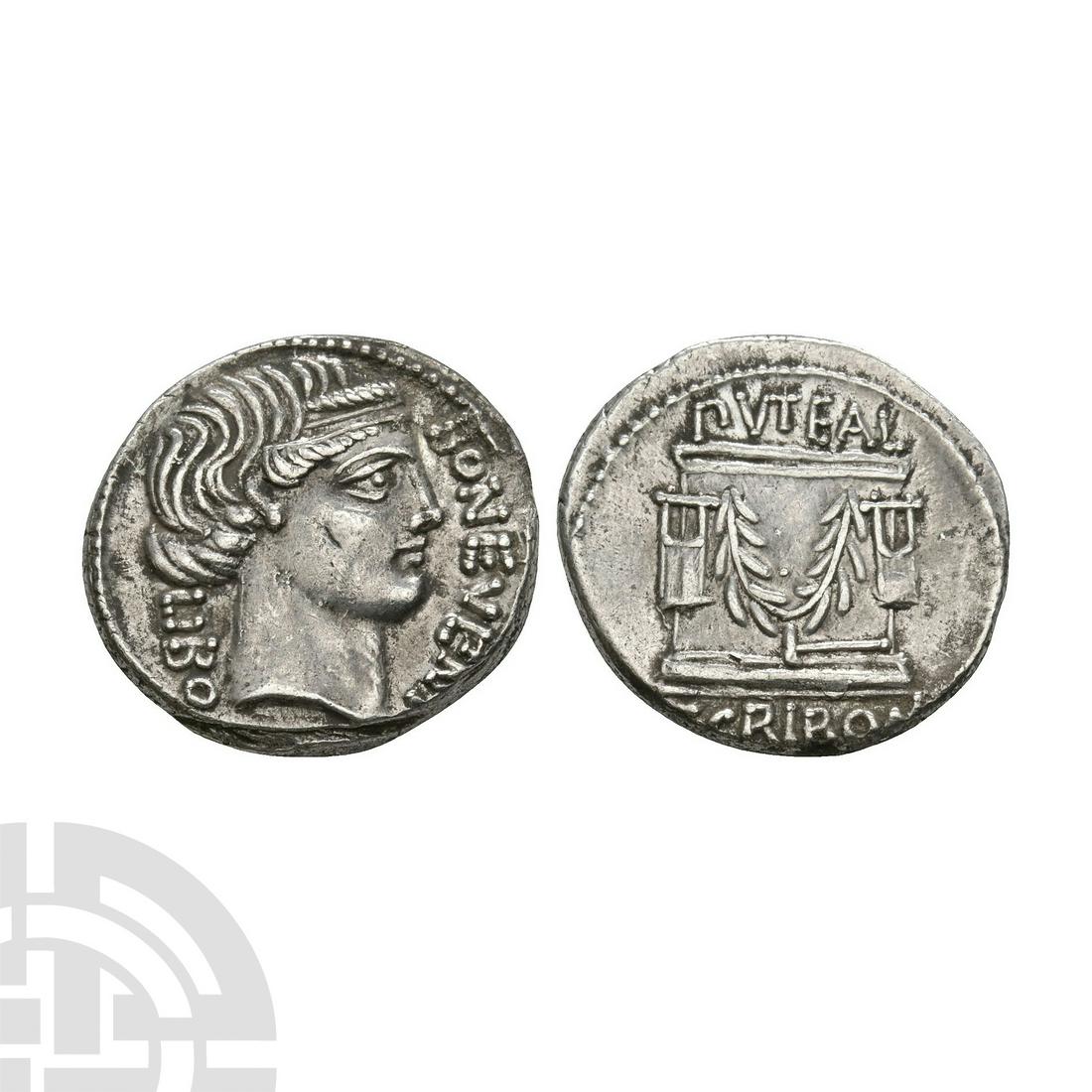 Ancient Roman Republican Coins - L Scribonius Libo - Puteal Scribonianum AR Denarius (1 of 1)