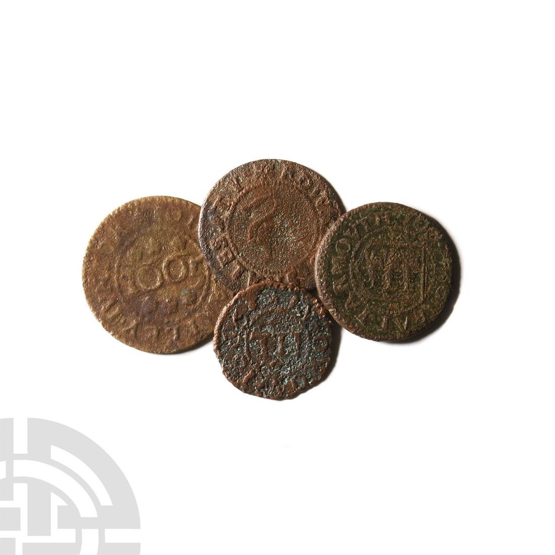 English Tokens 17th Century - Mixed Issues Tokens [4] (1 of 1)