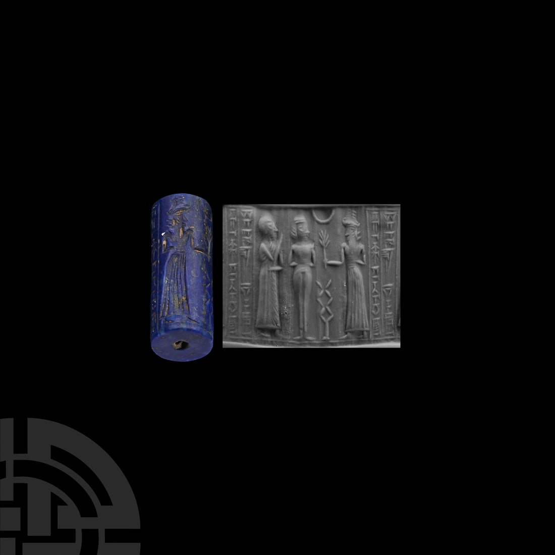 Western Asiatic Lapis Lazuli Cylinder Seal (1 of 1)
