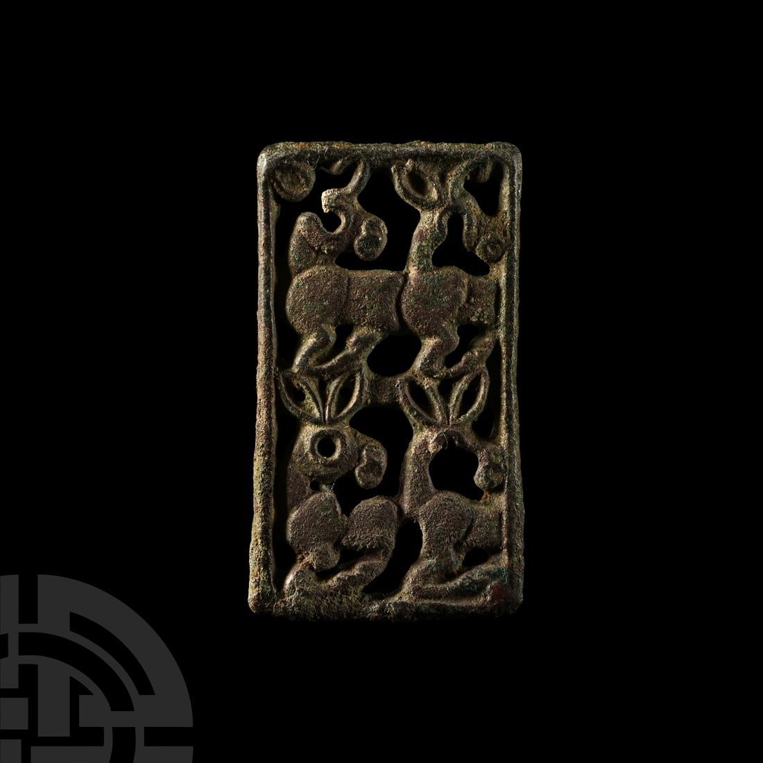 Scythian Fretwork Bronze Mount (1 of 1)