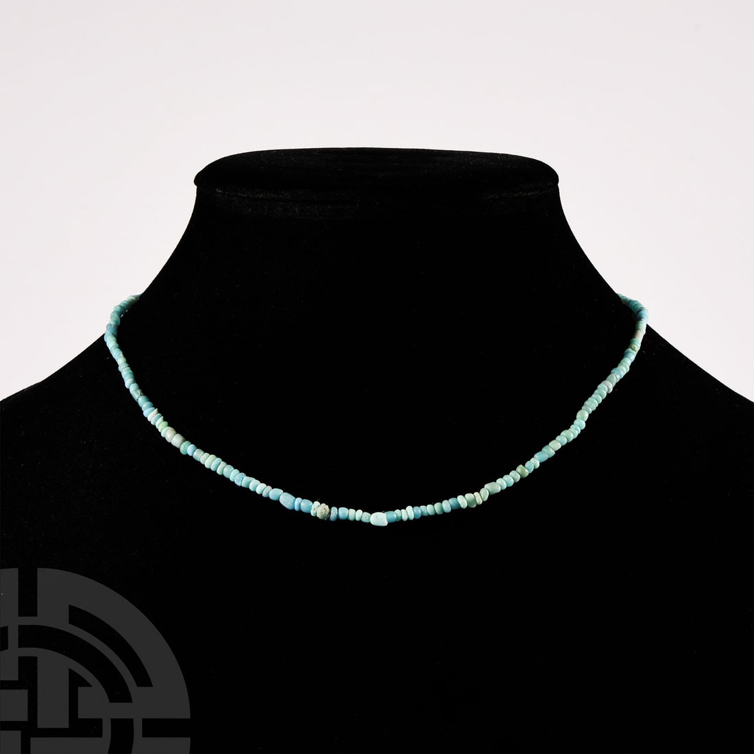 Western Asiatic Turquoise Blue Glass Bead Necklace String (1 of 1)