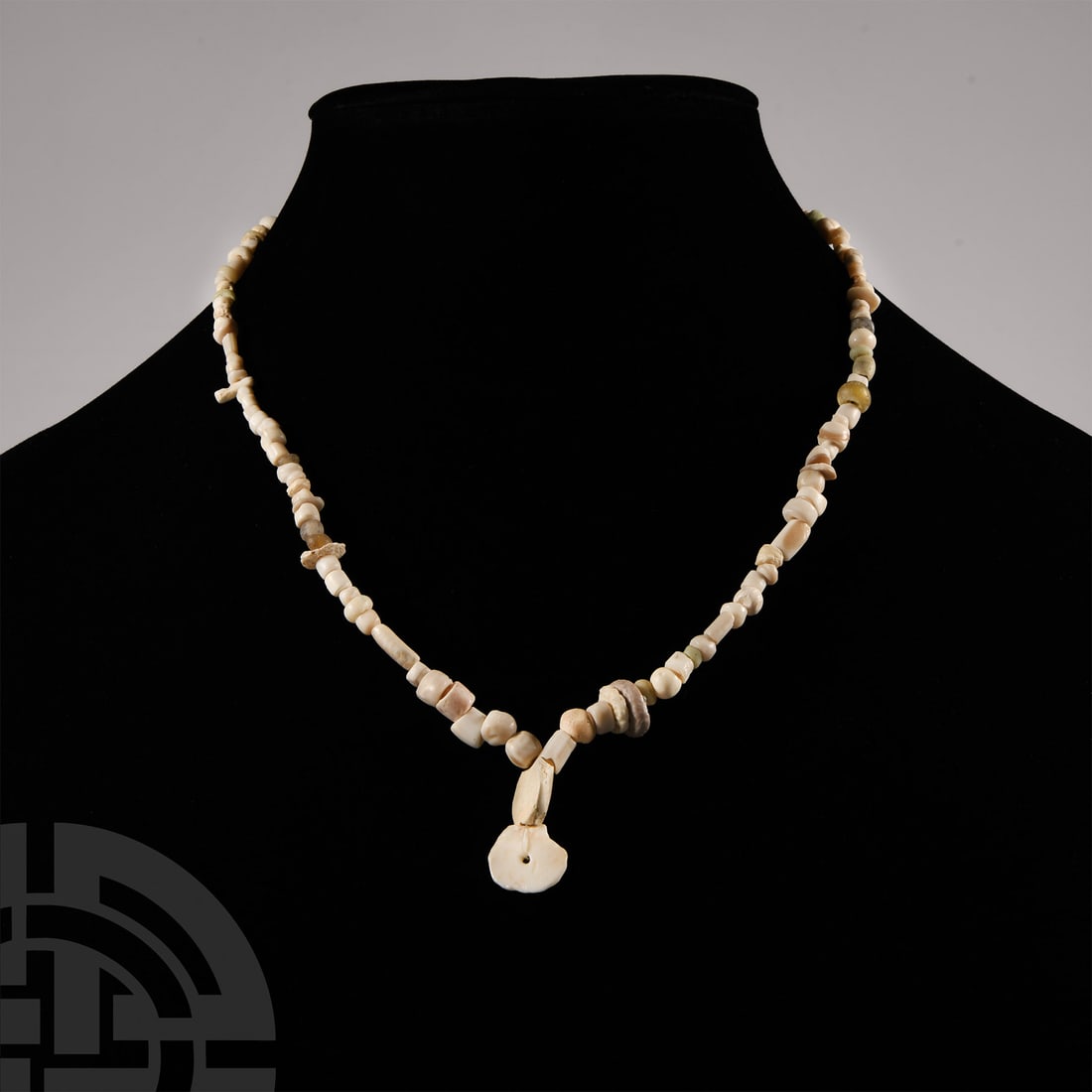 Western Asiatic Stone and Shell Bead Necklace (1 of 1)