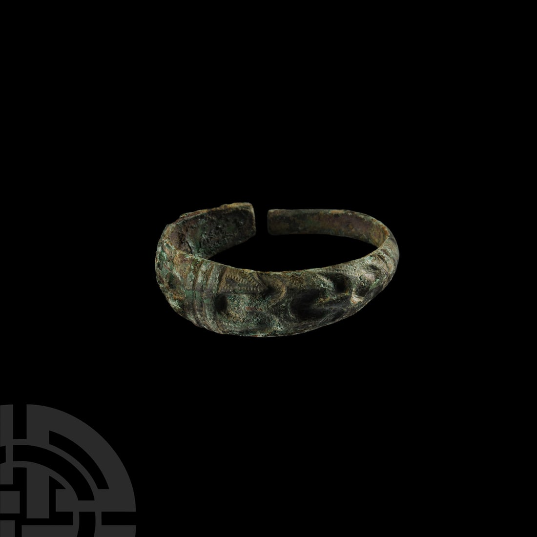 Viking Age Bronze Decorated Bracelet (1 of 1)