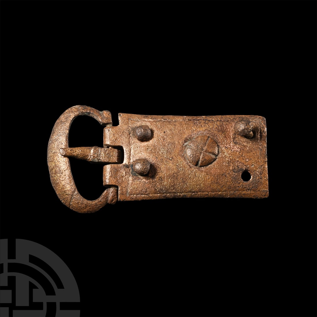 Medieval 'Thames' Bronze Buckle with Plate (1 of 1)