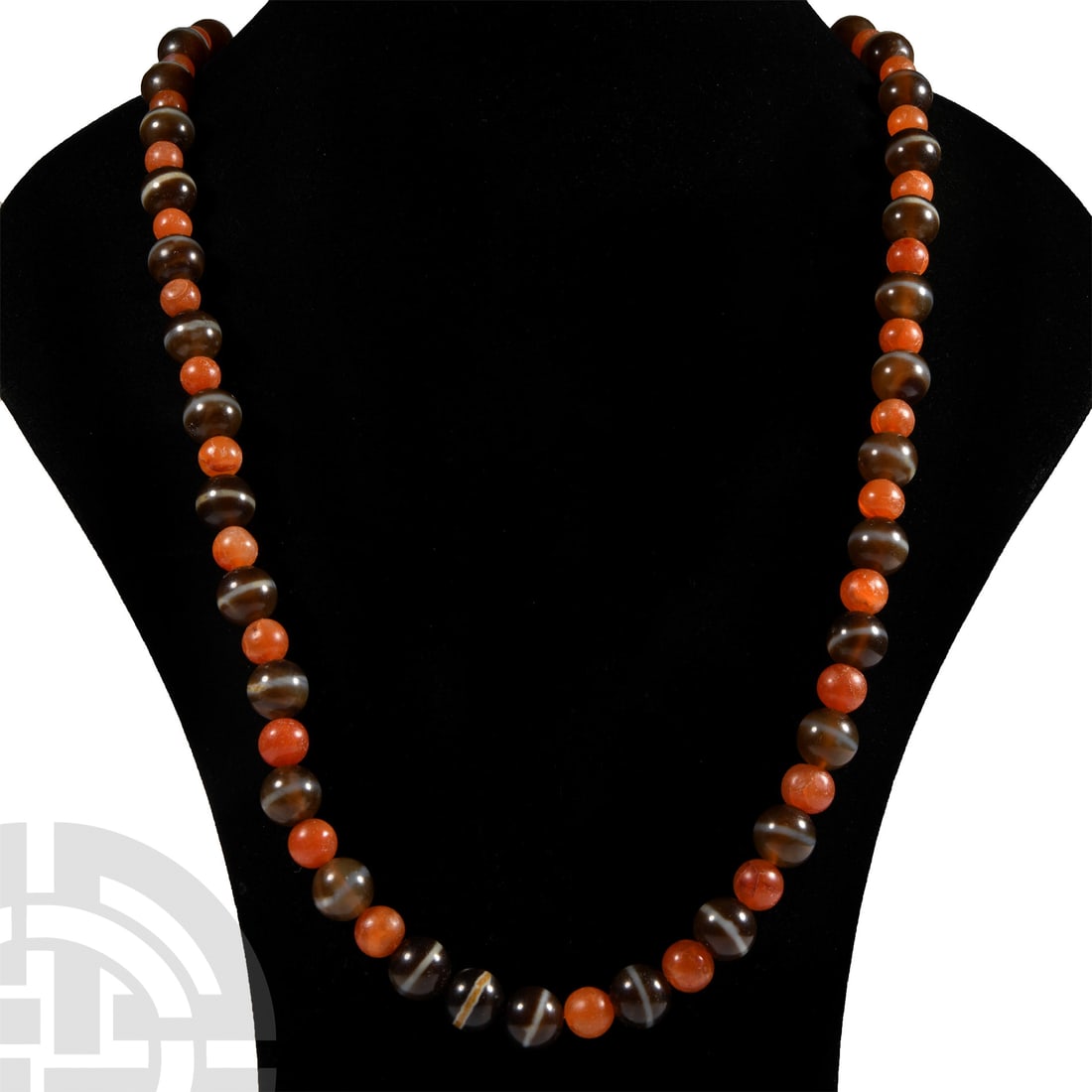South East Asian Agate and Carnelian Bead Necklace String (1 of 1)