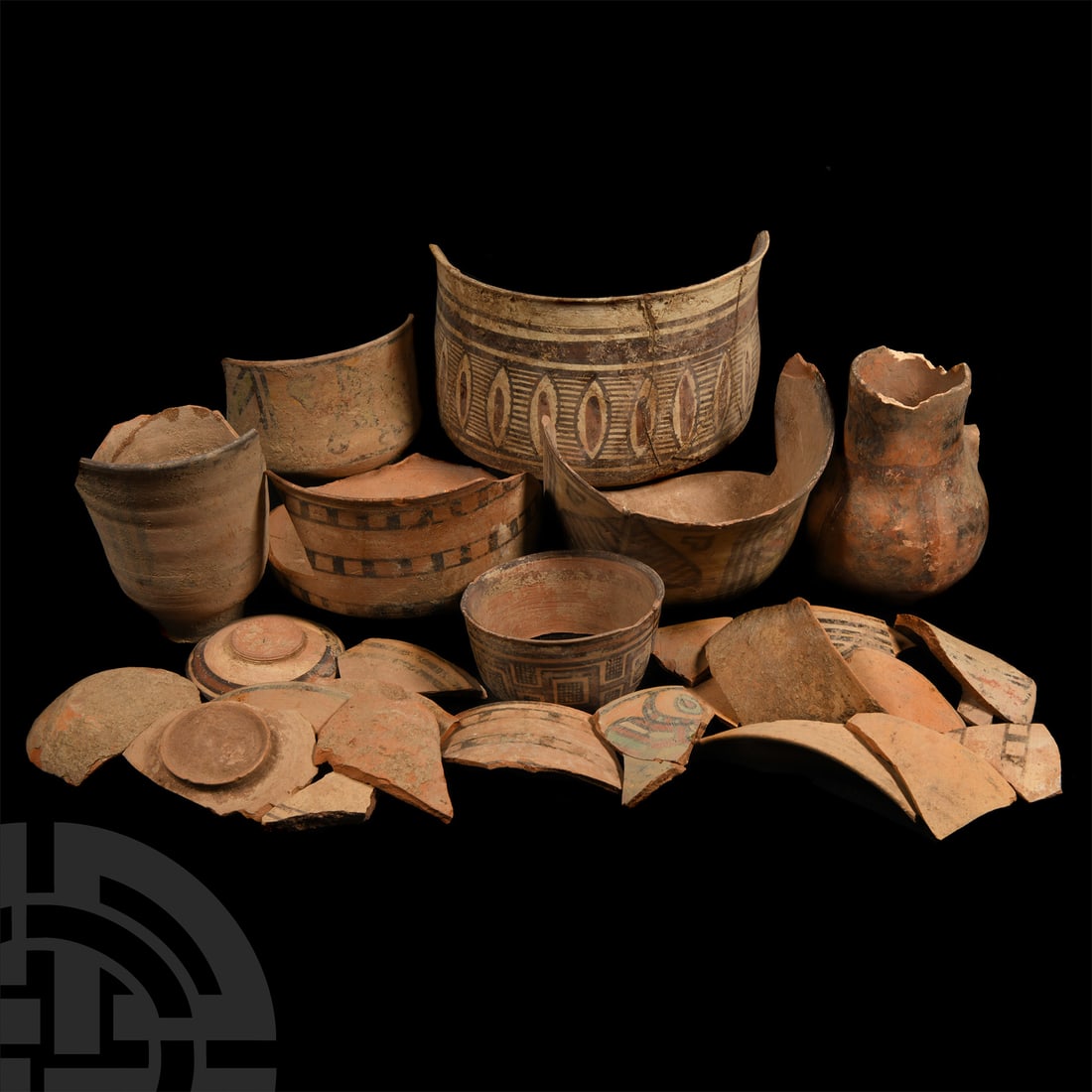 Indus Valley Painted Terracotta Fragment Group (1 of 1)