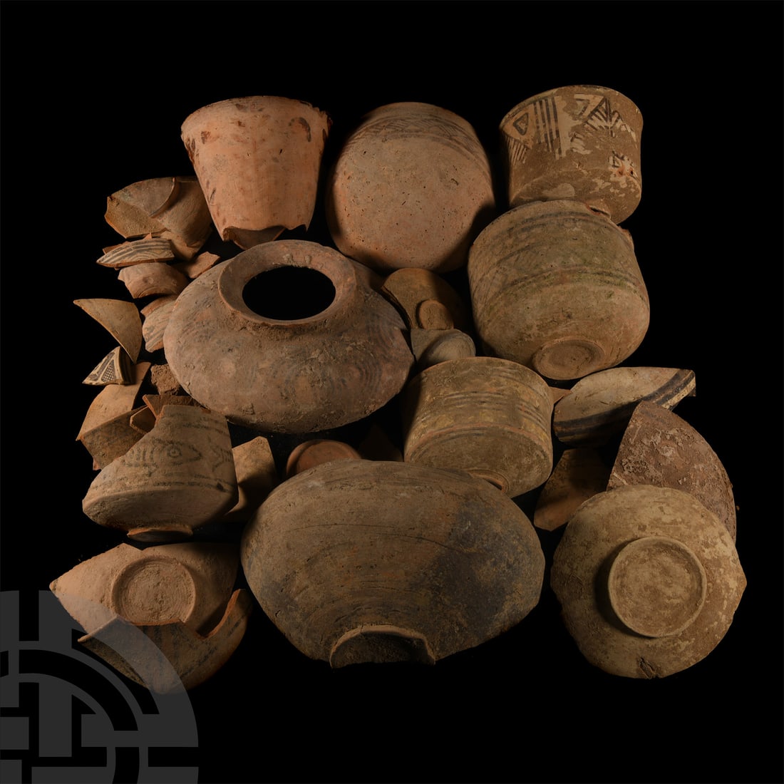 Indus Valley Painted Terracotta Fragment Group (1 of 1)