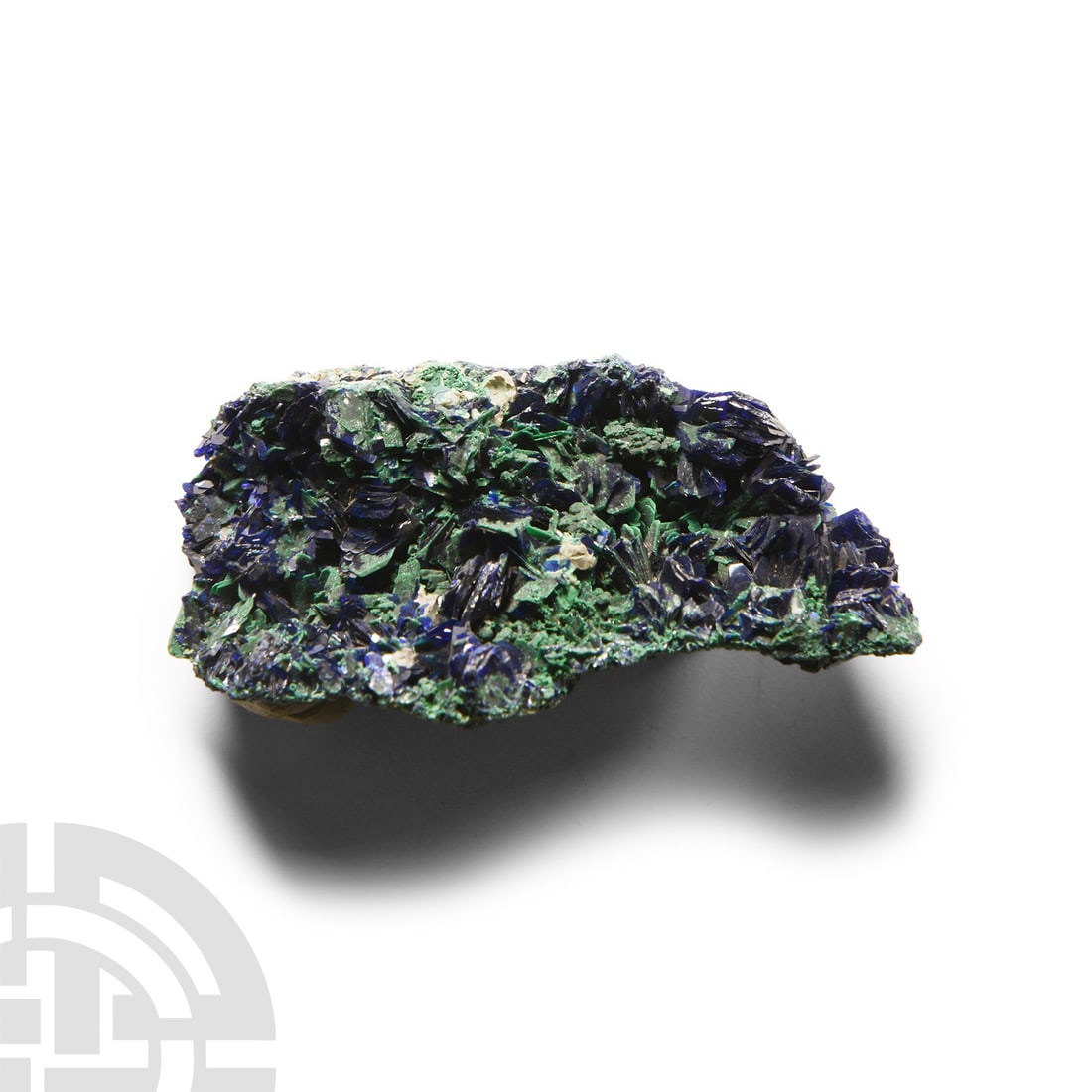 Natural History - Historic Azurite on Malachite Mineral Specimen (1 of 1)