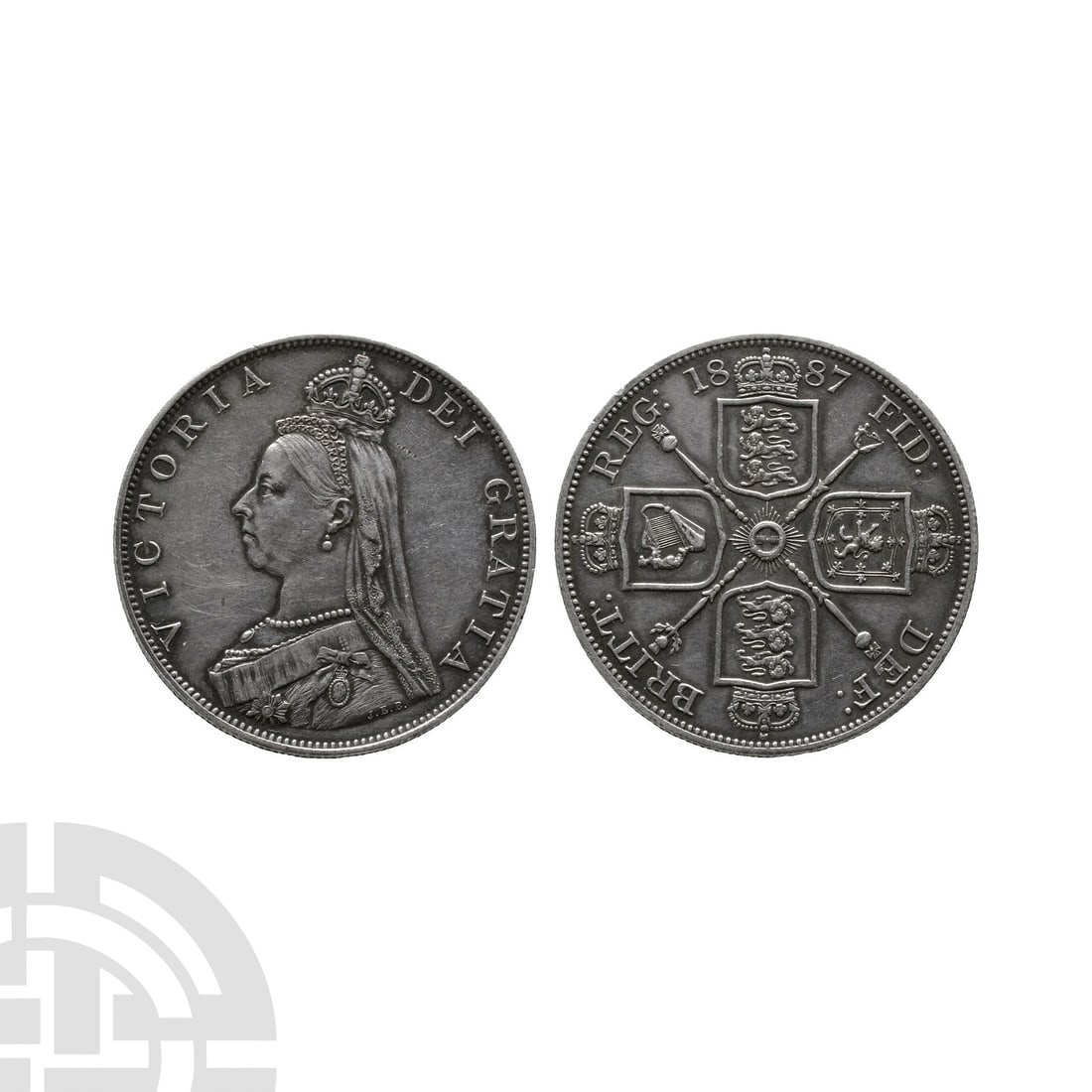 English Milled Coins - Victoria - 1887 - Double-Florin (1 of 1)
