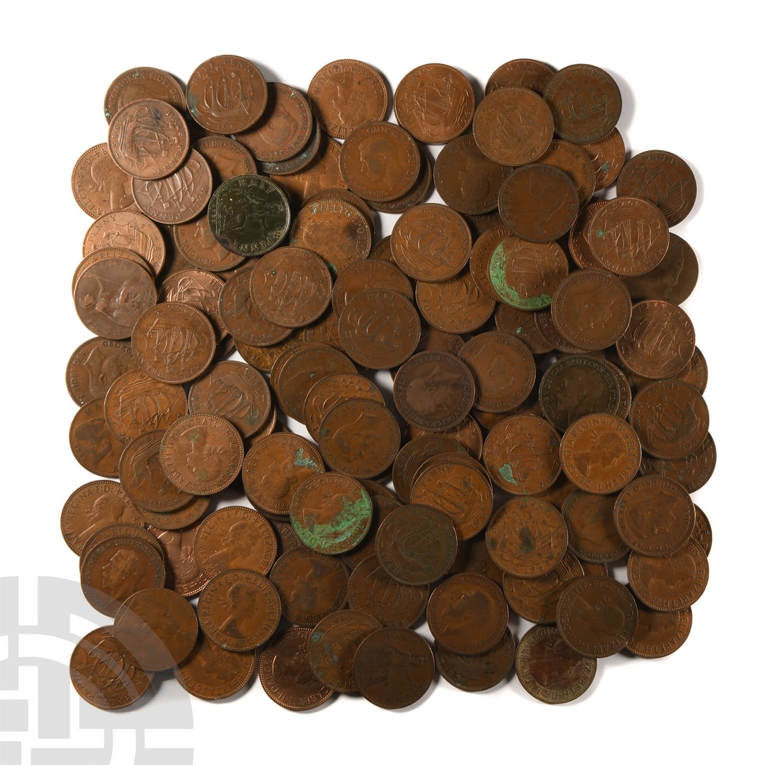 English Milled Coins - George V, VI & Elizabeth II - AE Halfpenny Group [130] (1 of 1)