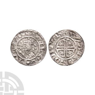 Scottish Coins - Scotland - William the Lion - Perth / Walter - Short Cross and Stars AR Penny: 1165-1214 A.D. Short Cross and Stars Coinage, 1195-1214 A.D. Phase A. Obv: profile bust left with sceptre and WILELMVS REX legend. Rev: long voided cross and stars with WATER: ON PER legend for the mo