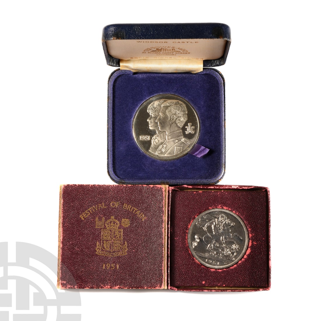 Commemorative Medals - George VI & Queen Elizabeth II - Cased Commemorative Crown Group [2] (1 of 1)
