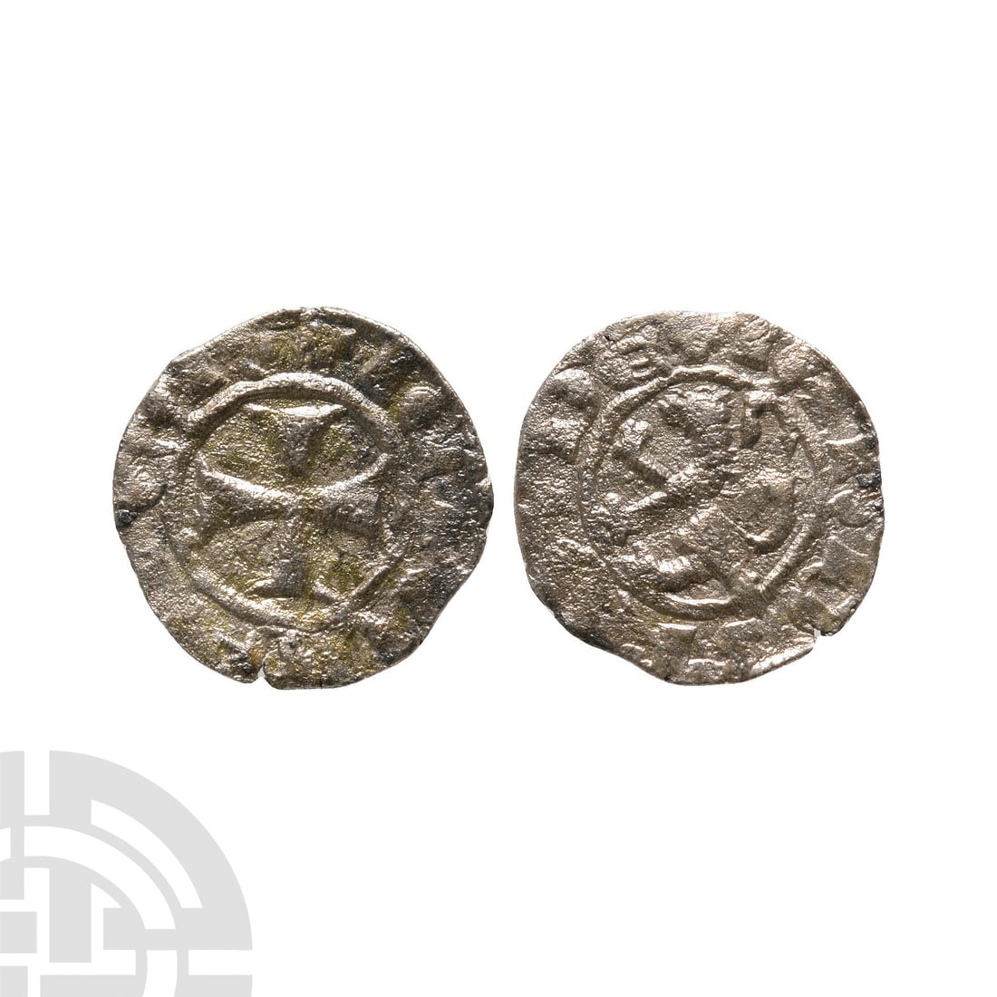 World Coins - Crusader Issues - Lusignan Kingdom of Cyprus - Janus - AR Billon Denier (1 of 1)