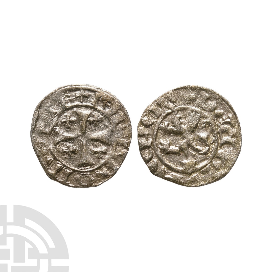 World Coins - Crusader Issues - Lusignan Kingdom of Cyprus - Janus - AR Billon Denier (1 of 1)