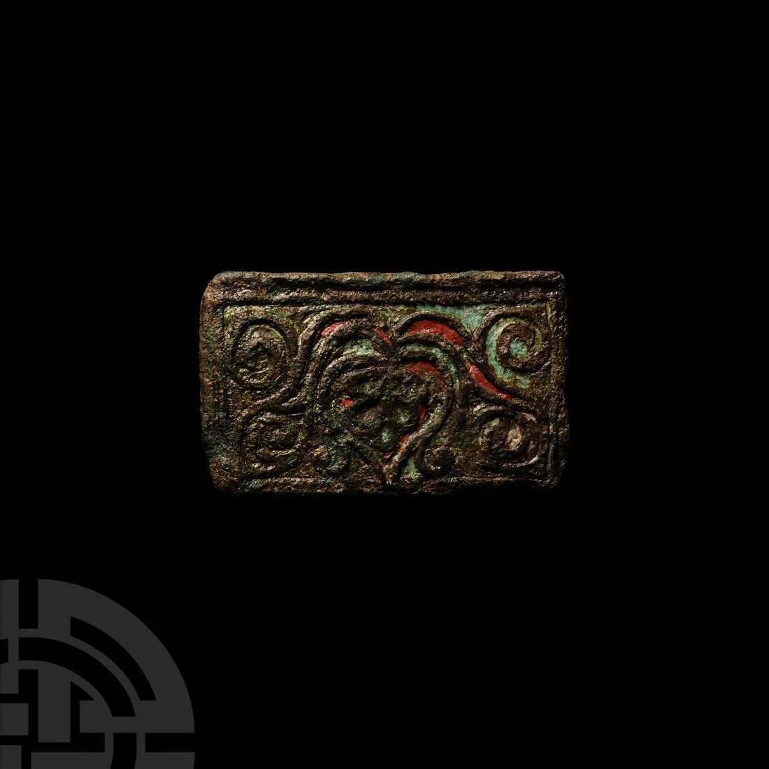 Iron Age British Celtic Brigantes Bronze Enamelled Box Fitting (1 of 1)
