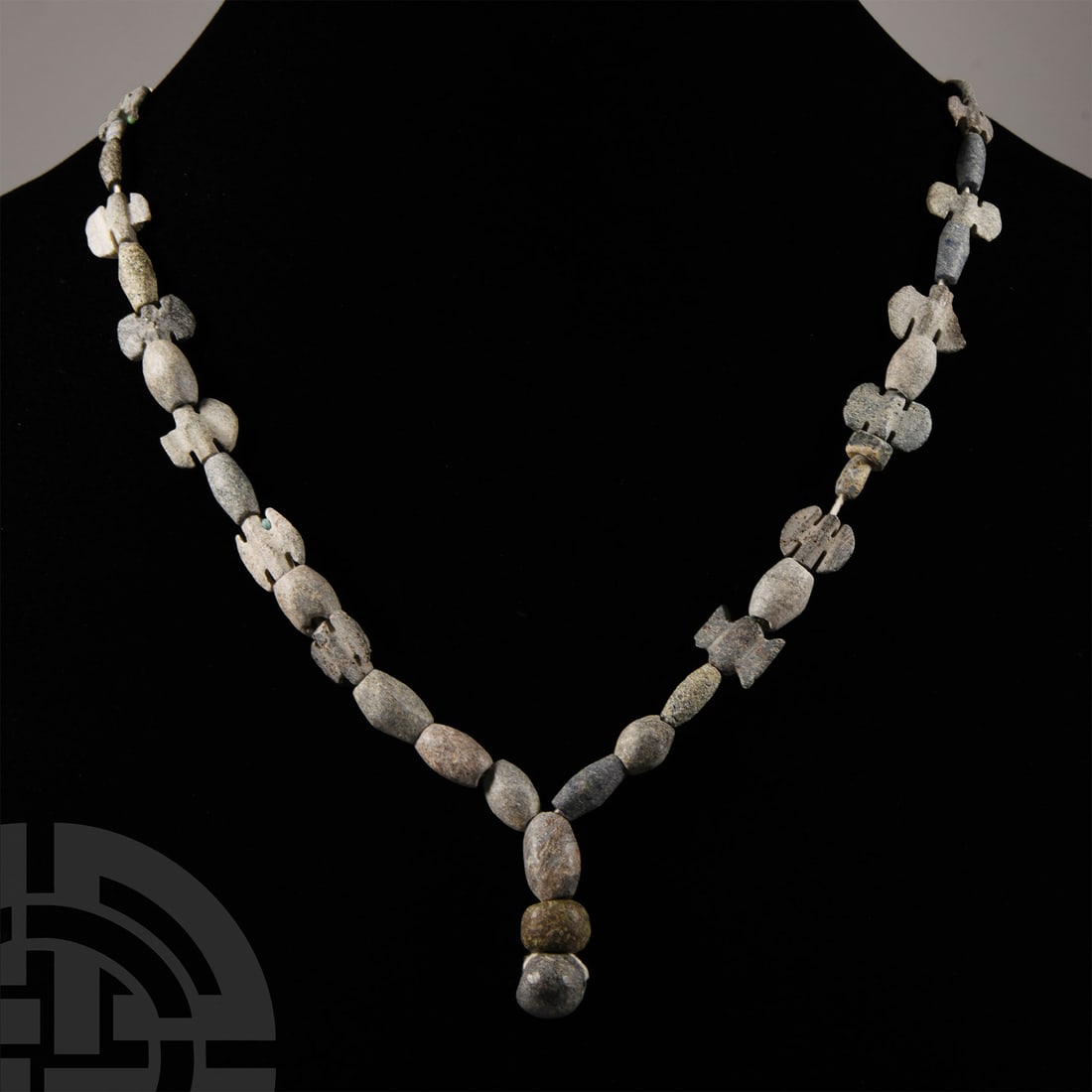 Western Asiatic Stone Butterfly Bead Necklace (1 of 1)