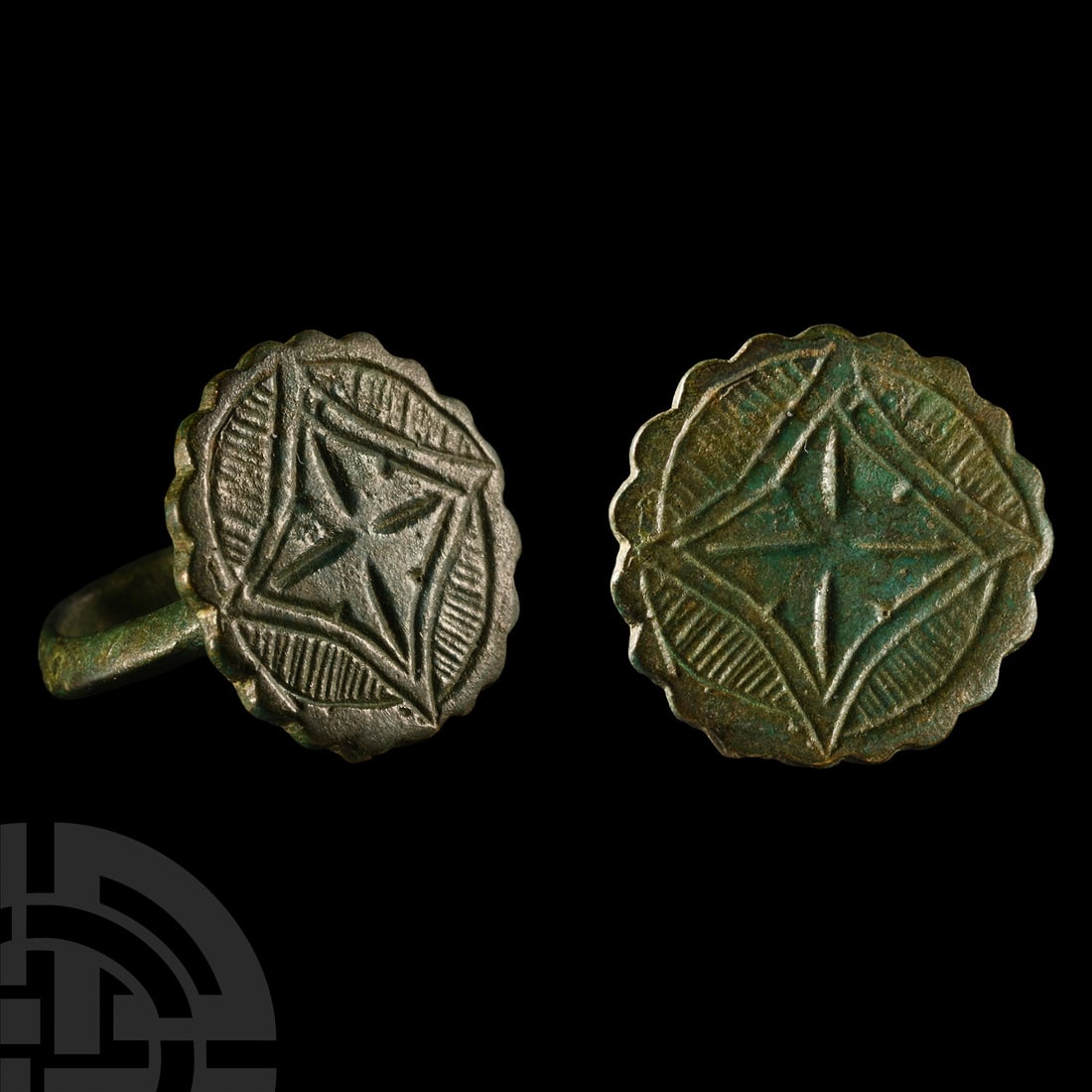 Medieval Bronze Ring with Star Motif (1 of 1)