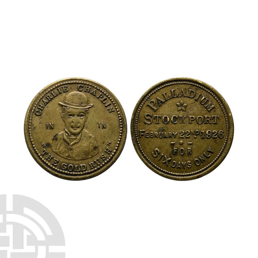Tokens - Stockport - 1926 - Charlie Chaplin AE Cinema Token (1 of 1)