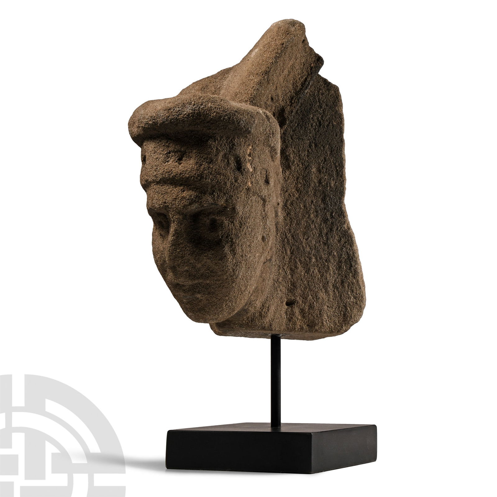 Medieval Carved Stone Head of a Cleric (1 of 4)