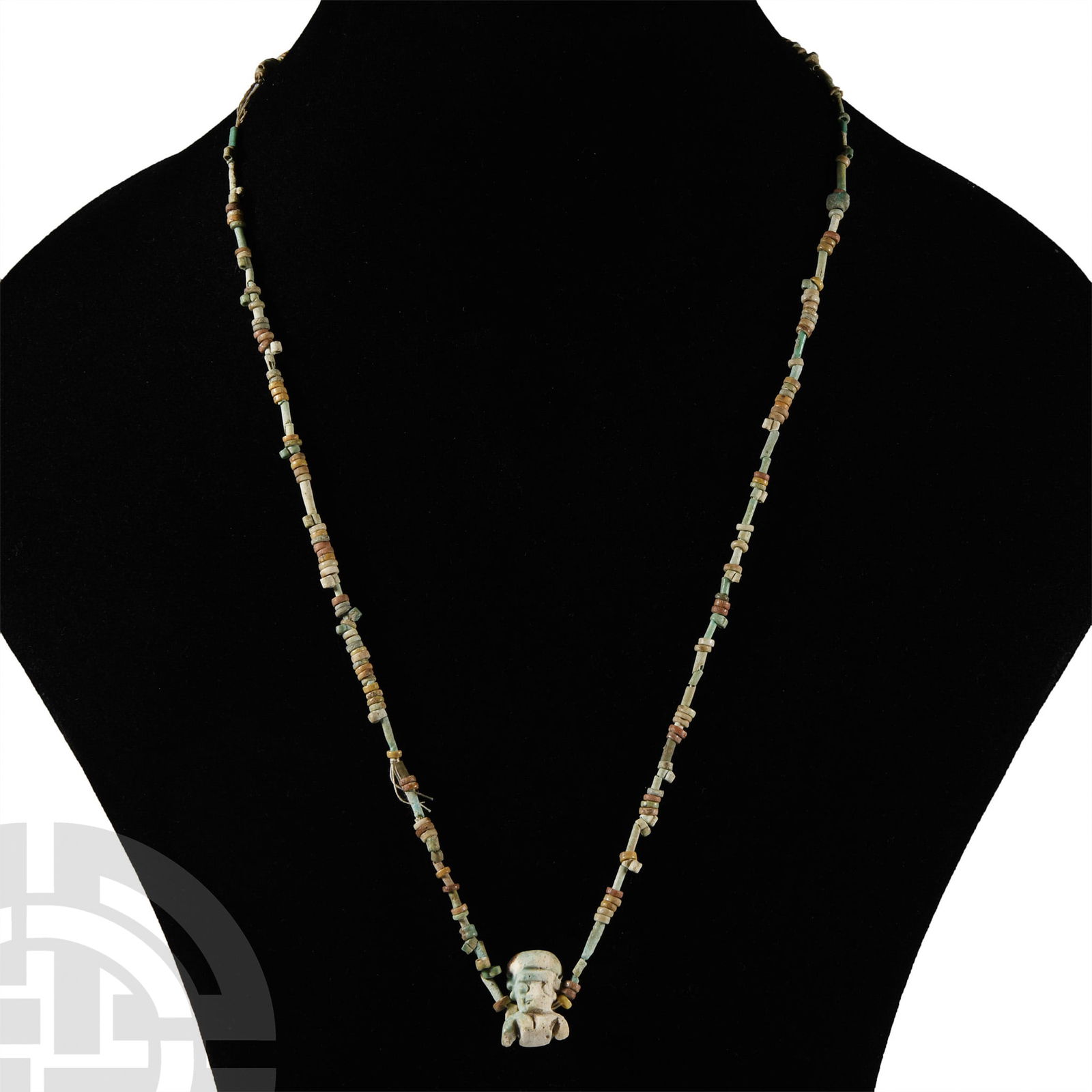 Egyptian Faience Mummy Bead Necklace (1 of 1)