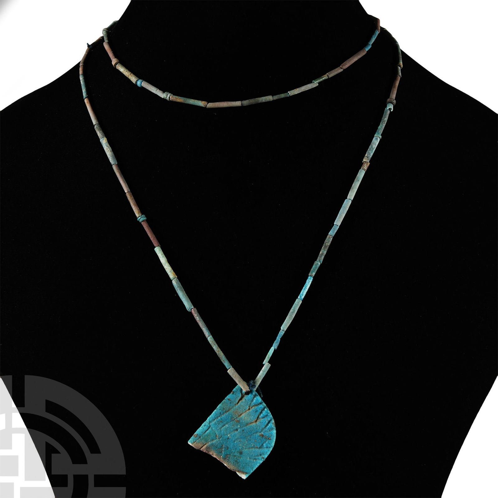 Egyptian Faience Mummy Bead Necklace (1 of 1)