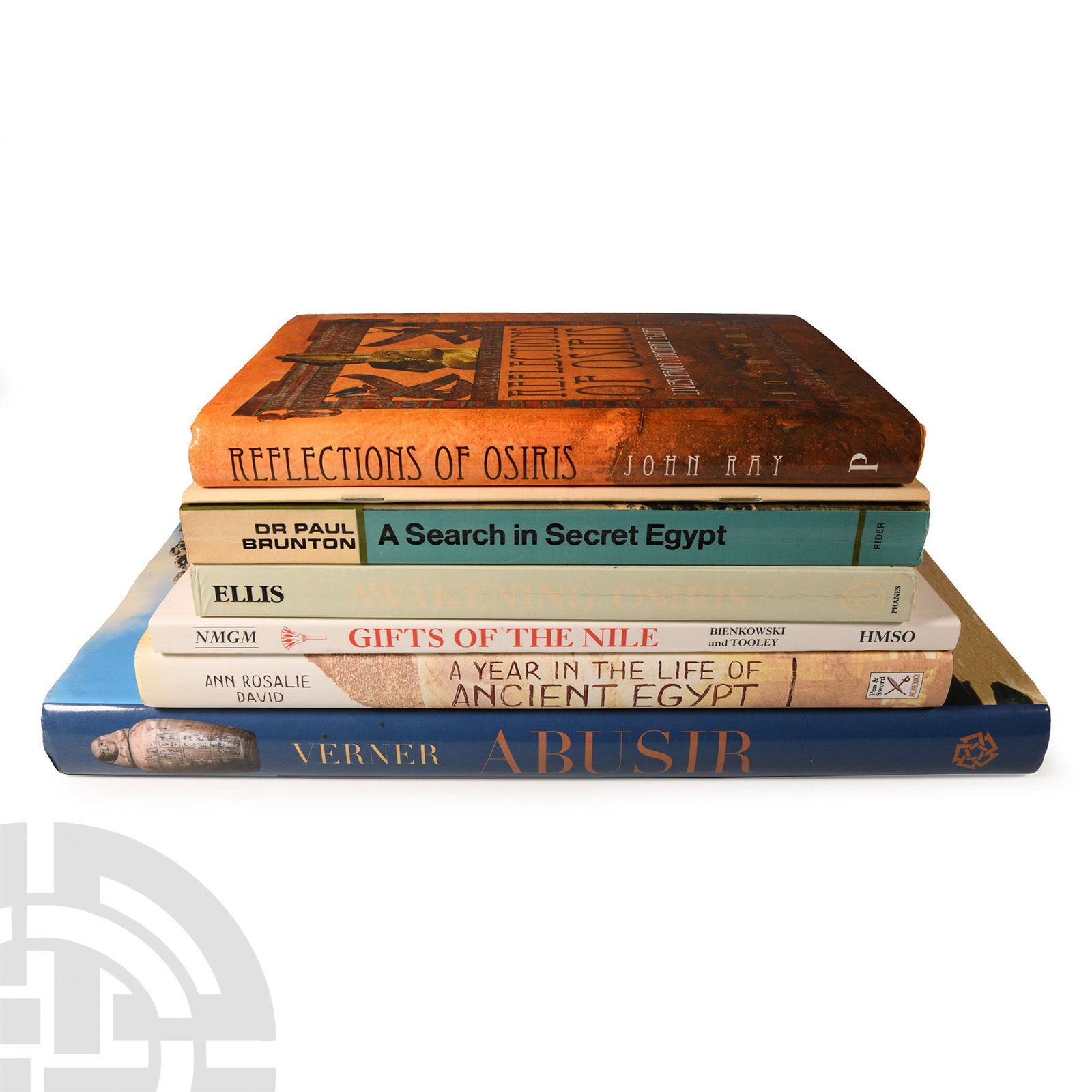 Archaeological Books - Books on Ancient Egypt: 1972-2015 A.D. Miroslav Verner - Abusir: Realm of Osiris - New York, 2002, hardback with dustwrapper, 248 pp; Piotr Bienkowski & Angela Tooley - Gifts of the Nile - London, 1995, card covers, 130 pp; 