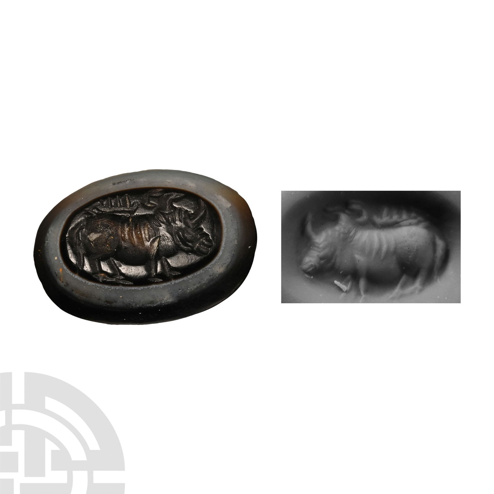 Sassanian Gemstone with Standing Bull (1 of 1)