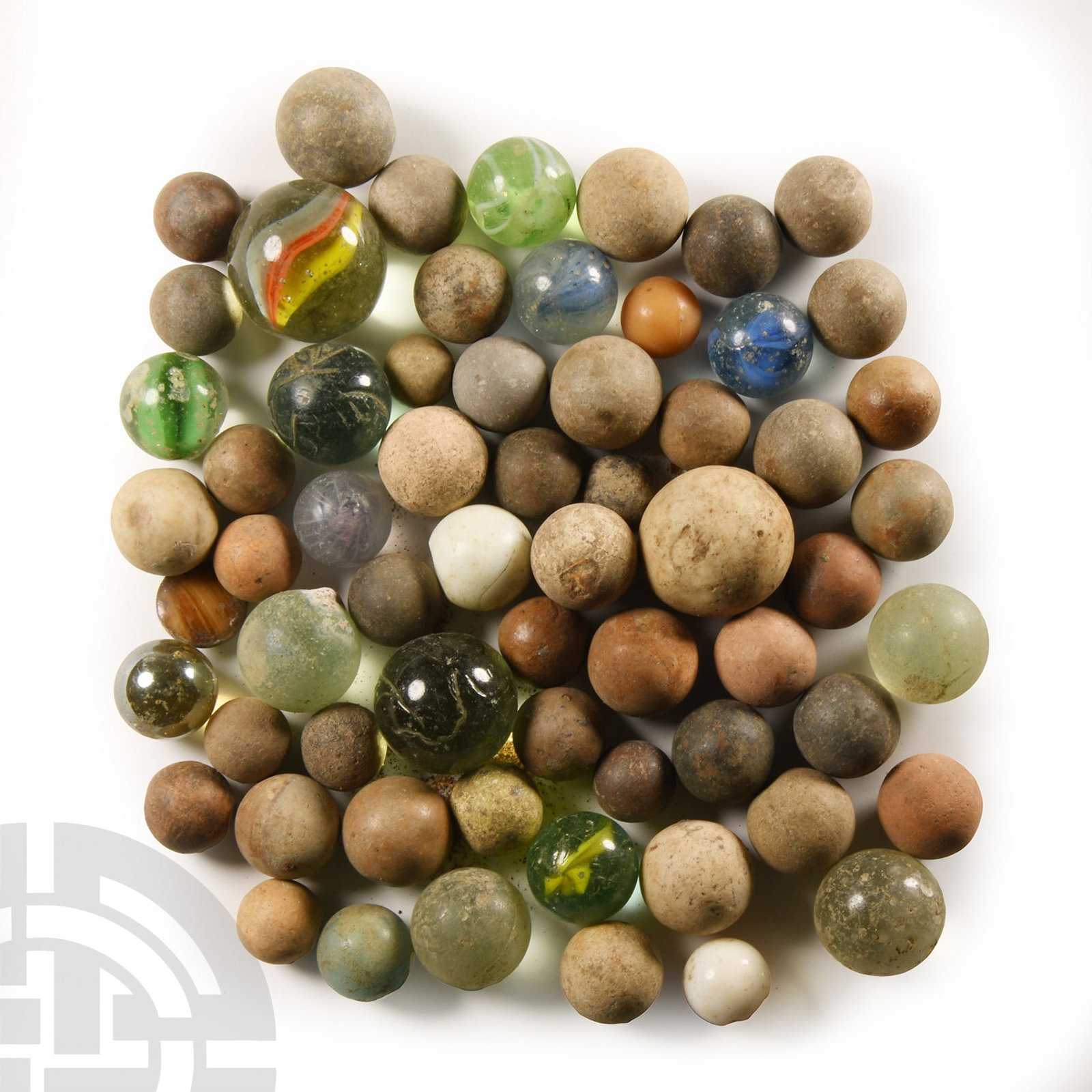 Post Medieval 'Thames' Decorated Ceramic and Glass Marble Collection (1 of 1)