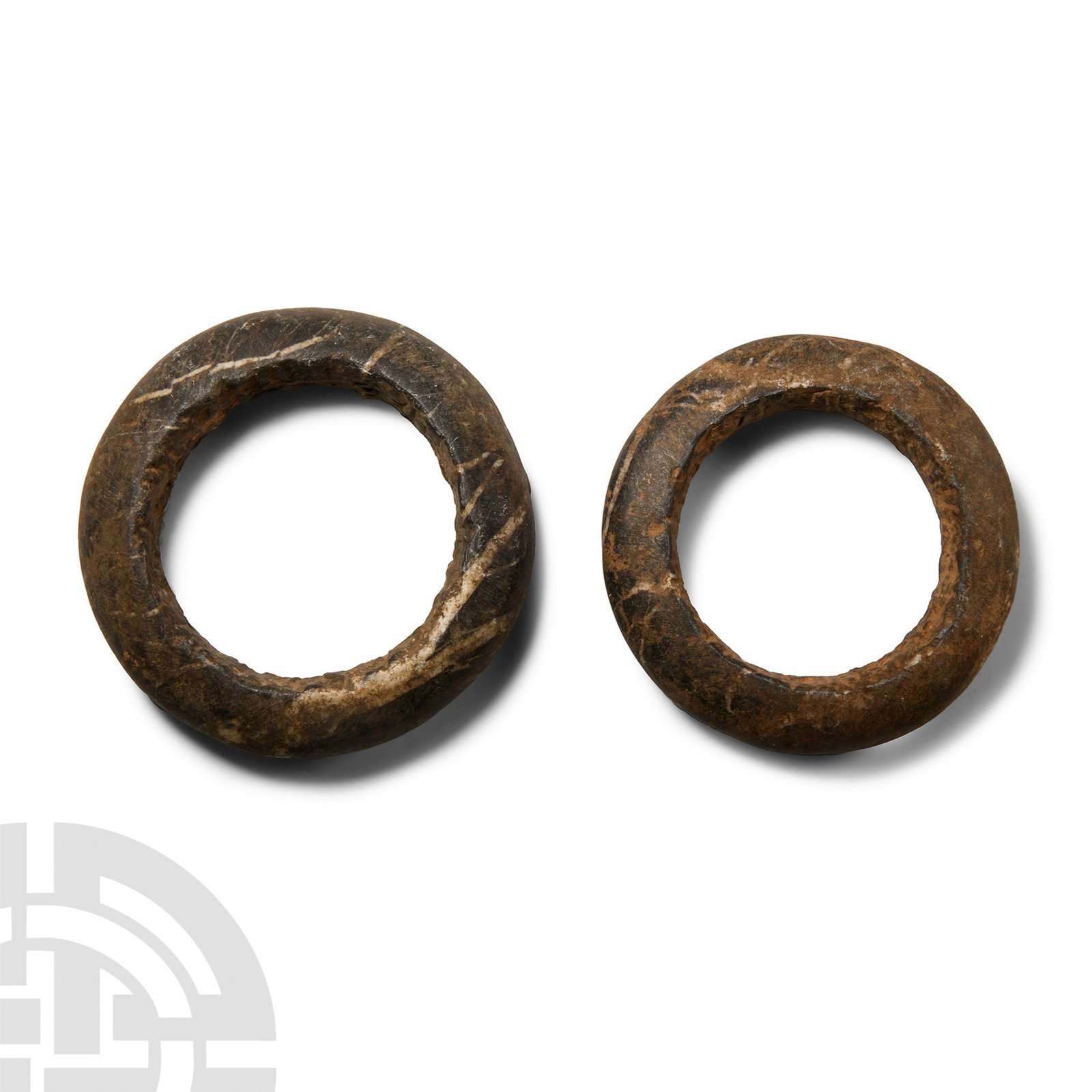 West African Veined Hombori Stone Elbow War Bracelet Pair (1 of 1)