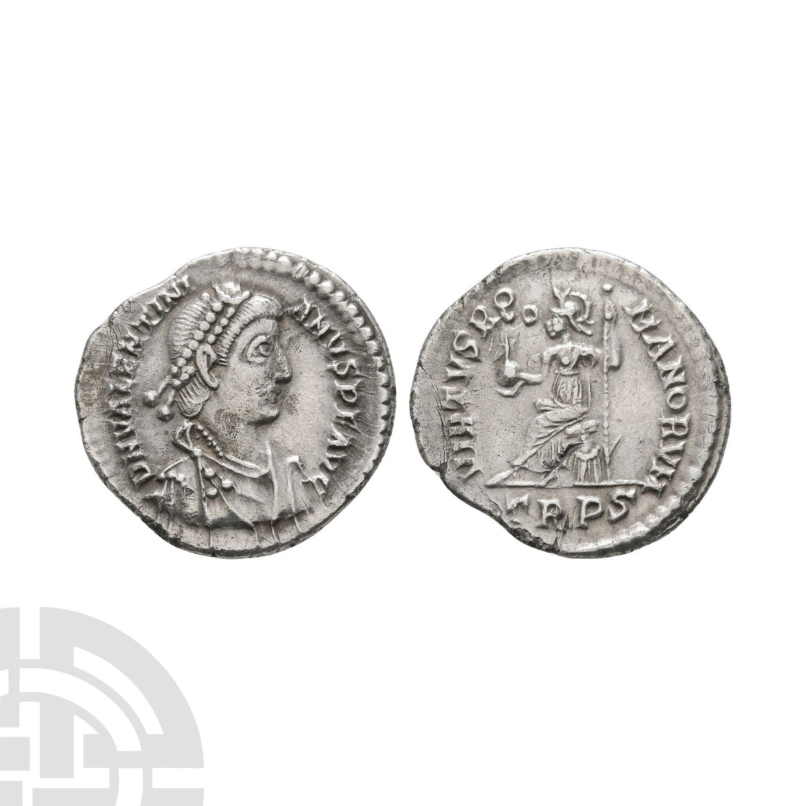 Ancient Roman Imperial Coins - Valentinian II - Virtus AR Siliqua (1 of 1)