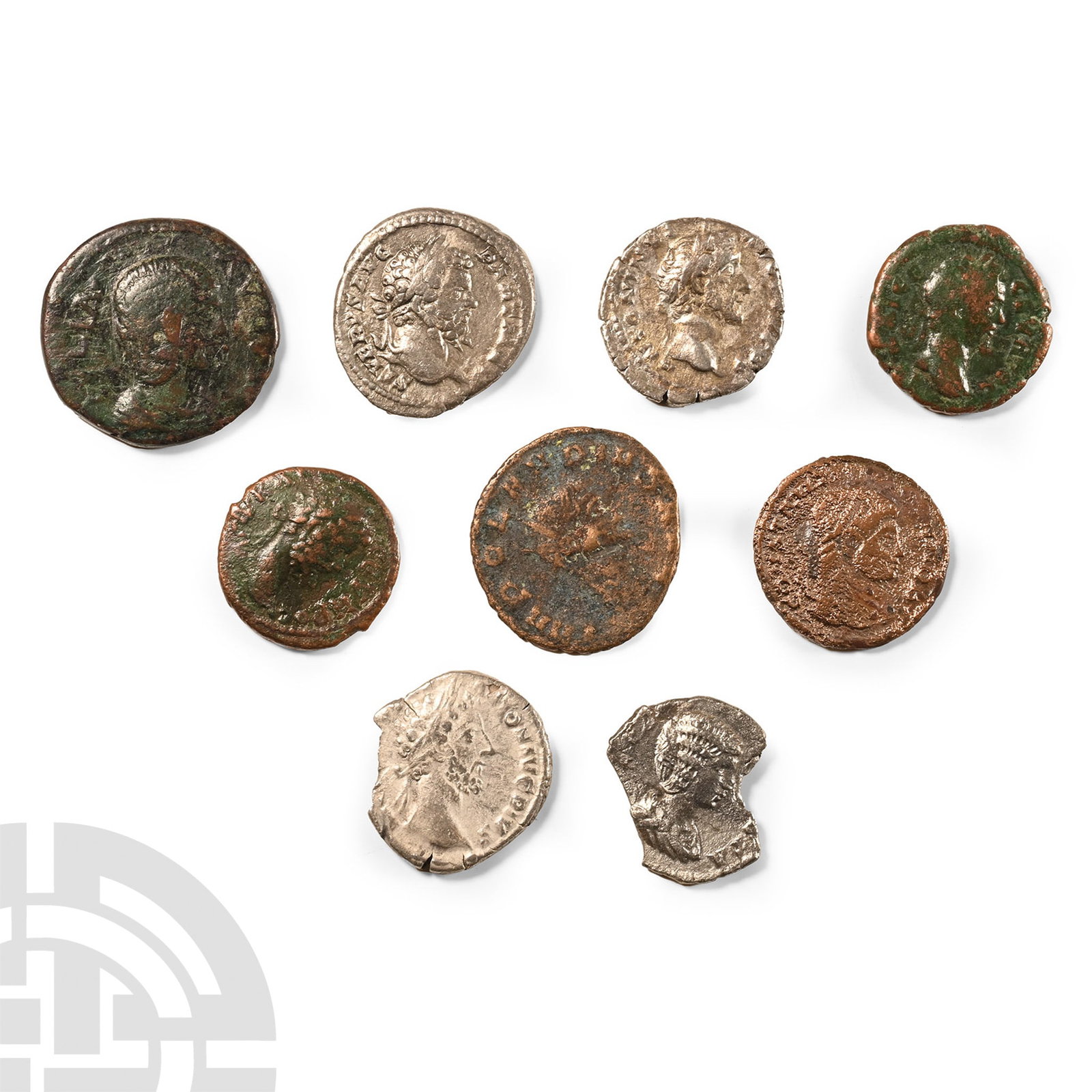 Ancient Roman Imperial Coins - Mixed Silver and Bronze Coin Group [9] (1 of 1)