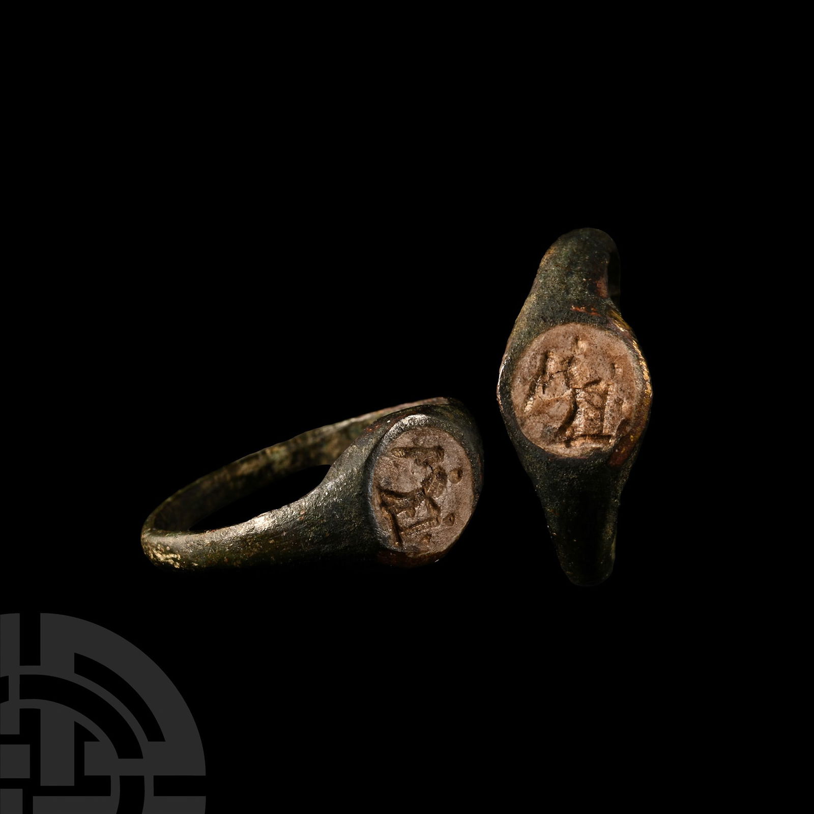 Roman Bronze Ring with Victory Gemstone (1 of 1)