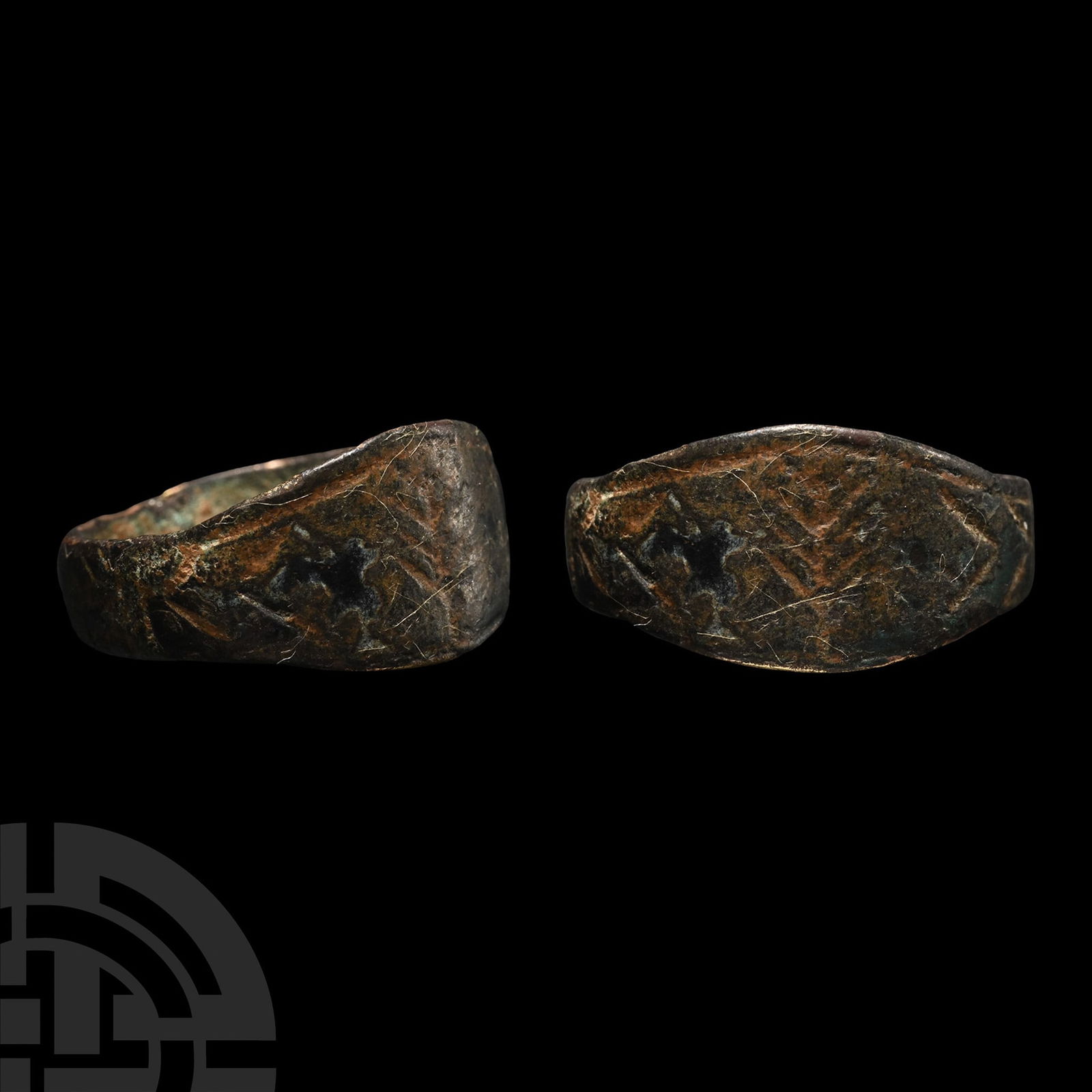 Roman Bronze Ring with Palm Branch (1 of 1)