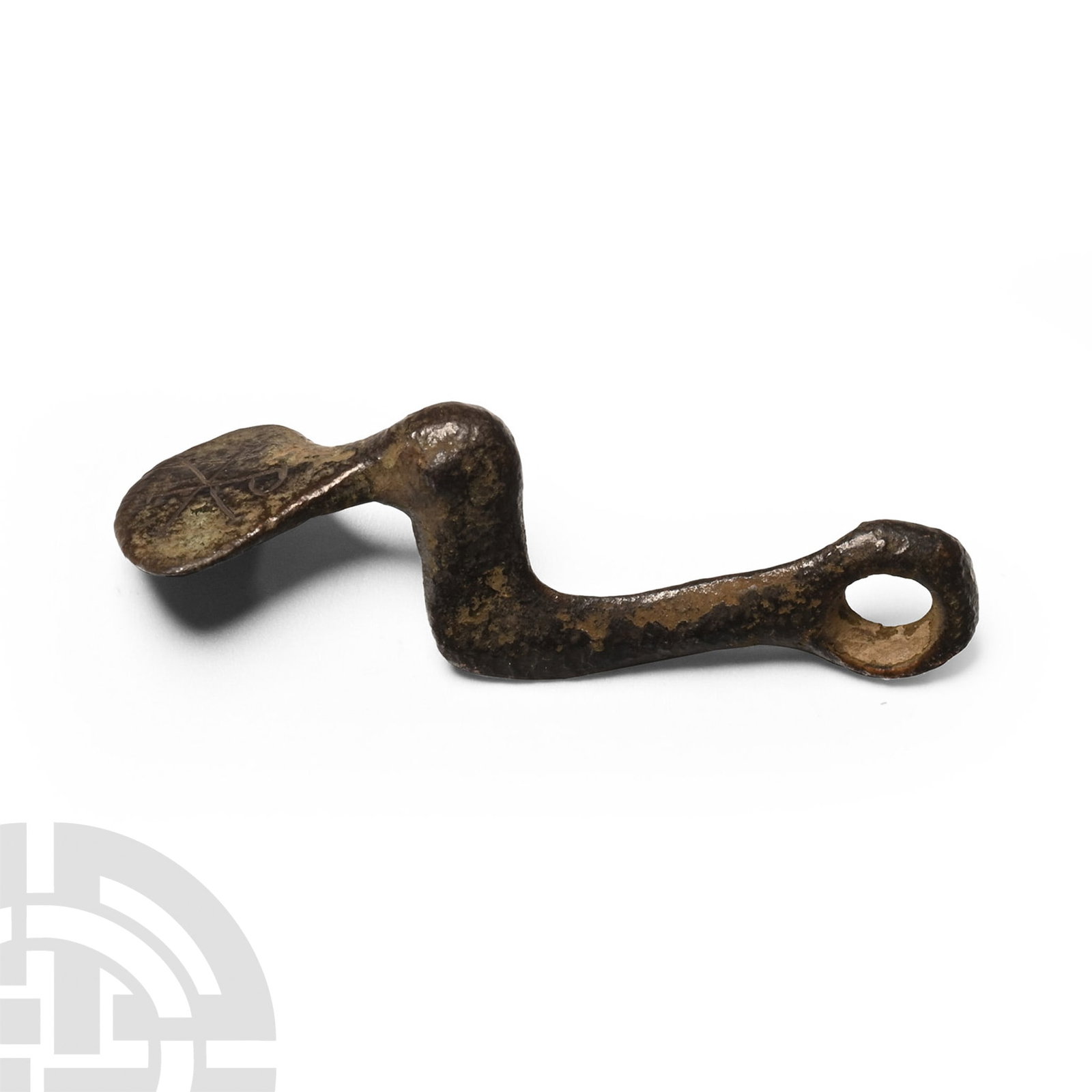 Byzantine Bronze Hanger with Chi Rho and Cross (1 of 1)