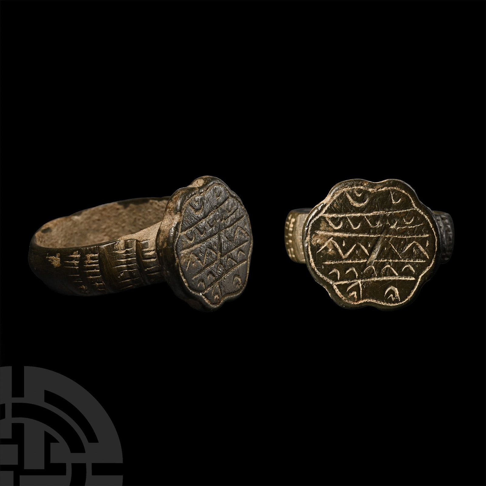 Western Asiatic Engraved Bronze Ring (1 of 1)