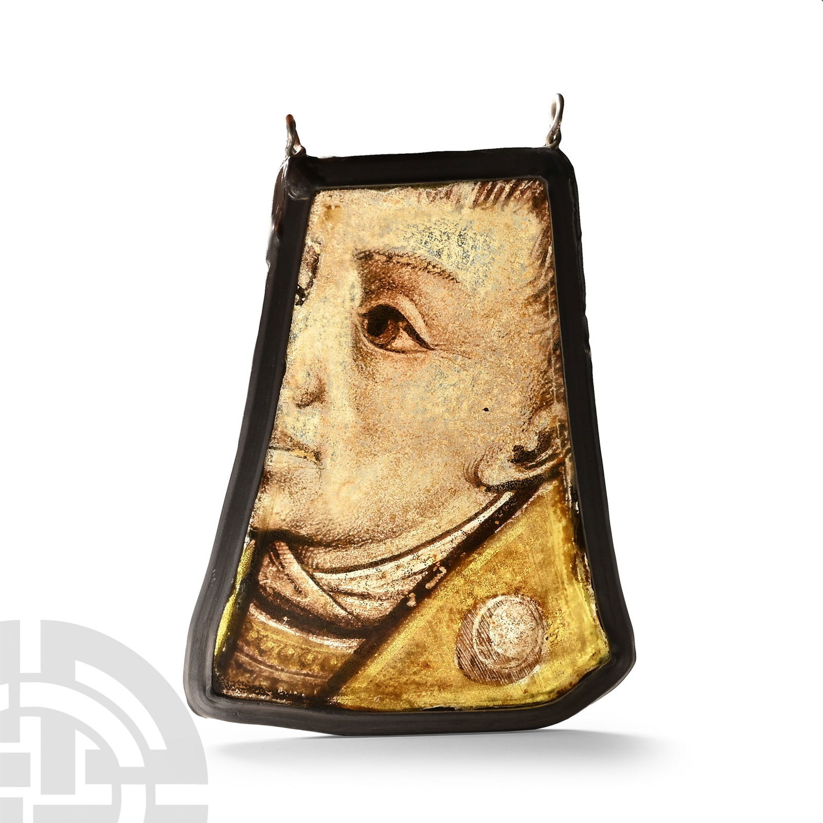 Medieval Stained Glass Panel of a Bishop (1 of 1)