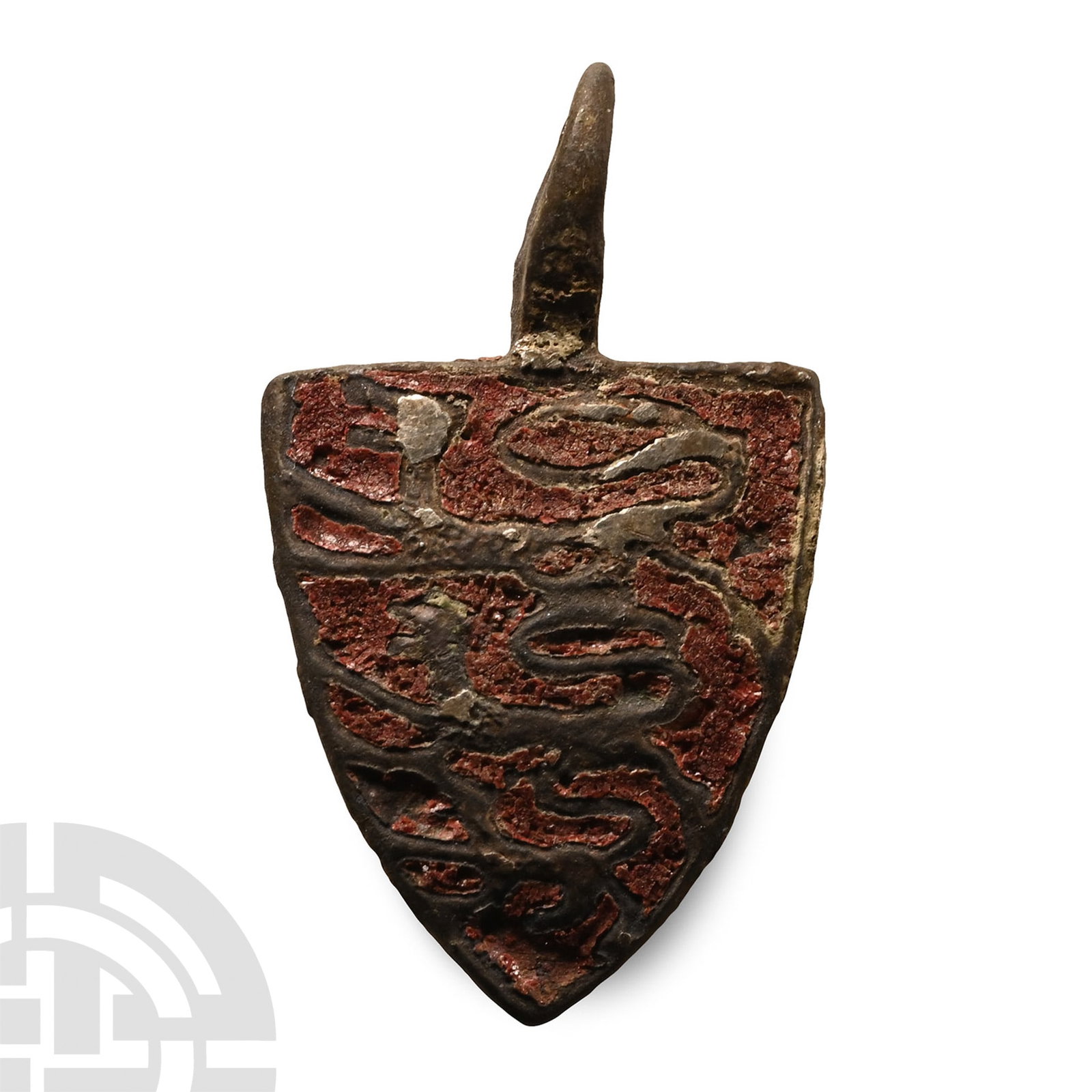 Medieval Enamelled Gilt Bronze Royal Knight's Heraldic Horse Harness Pendant (1 of 1)