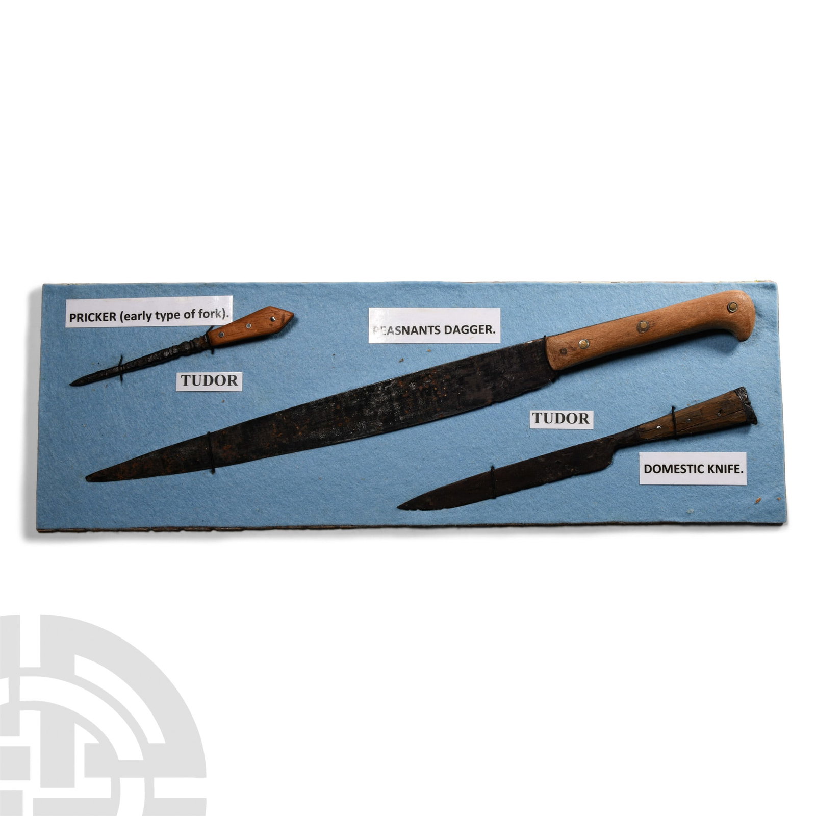 Tudor Period Iron Knife Display (1 of 1)