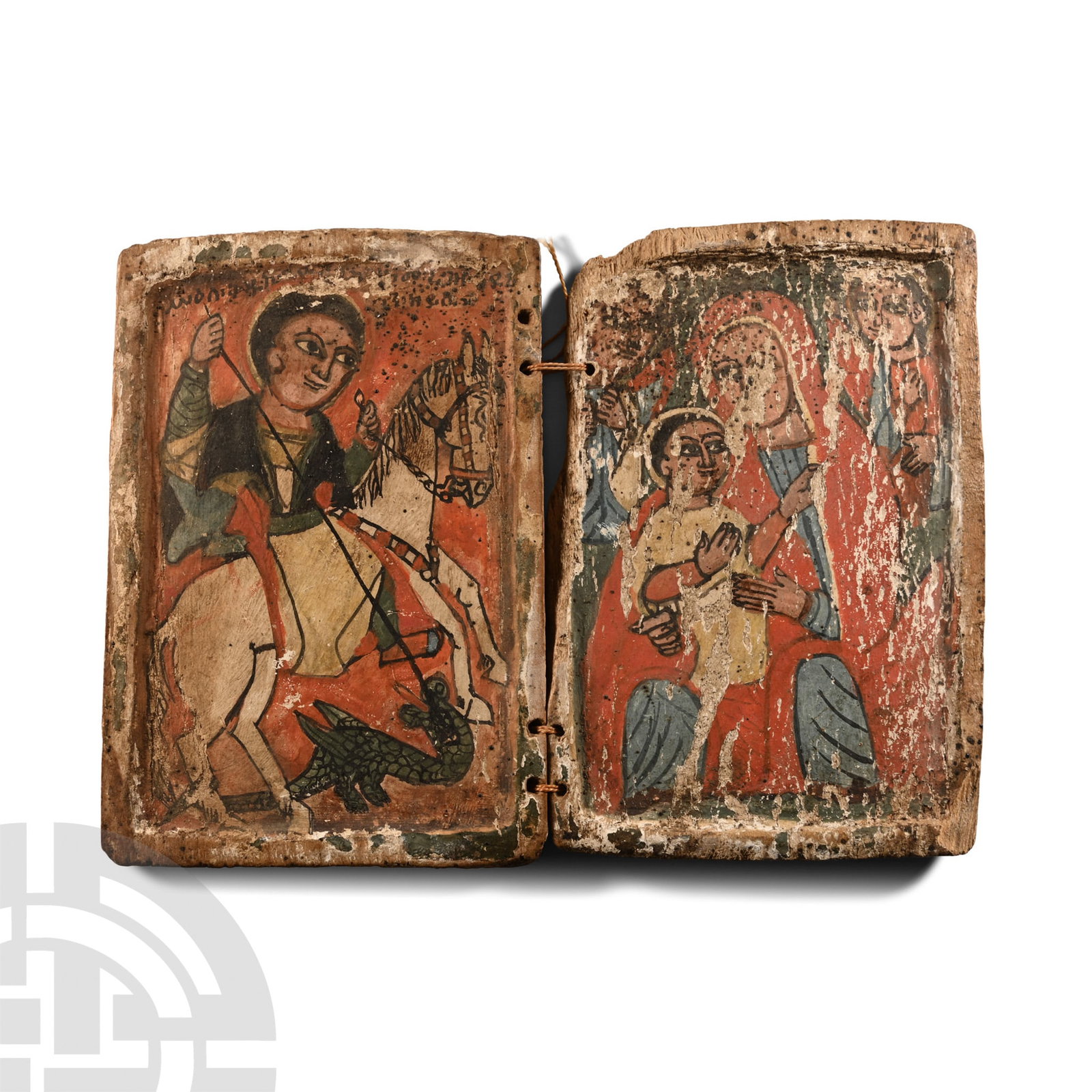 Ethiopian Folding Wooden Diptych Icon (1 of 1)