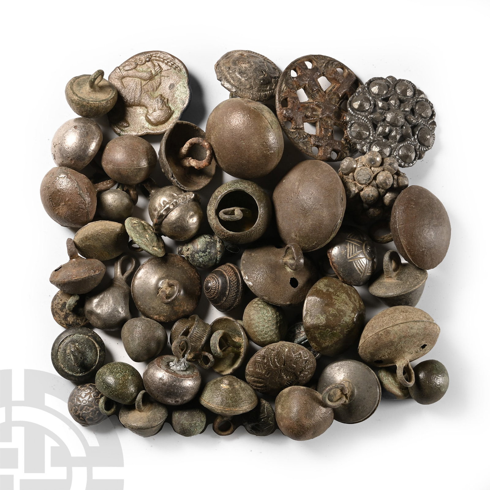 Post Medieval Mixed Bronze Button Collection (1 of 1)