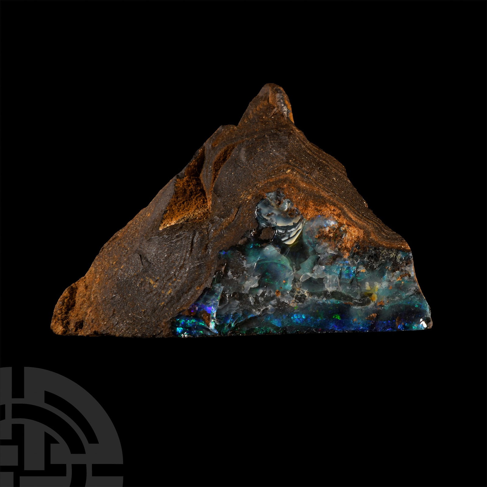 Natural History - Historic 'Australia' Boulder Opal Mineral Specimen. (1 of 1)