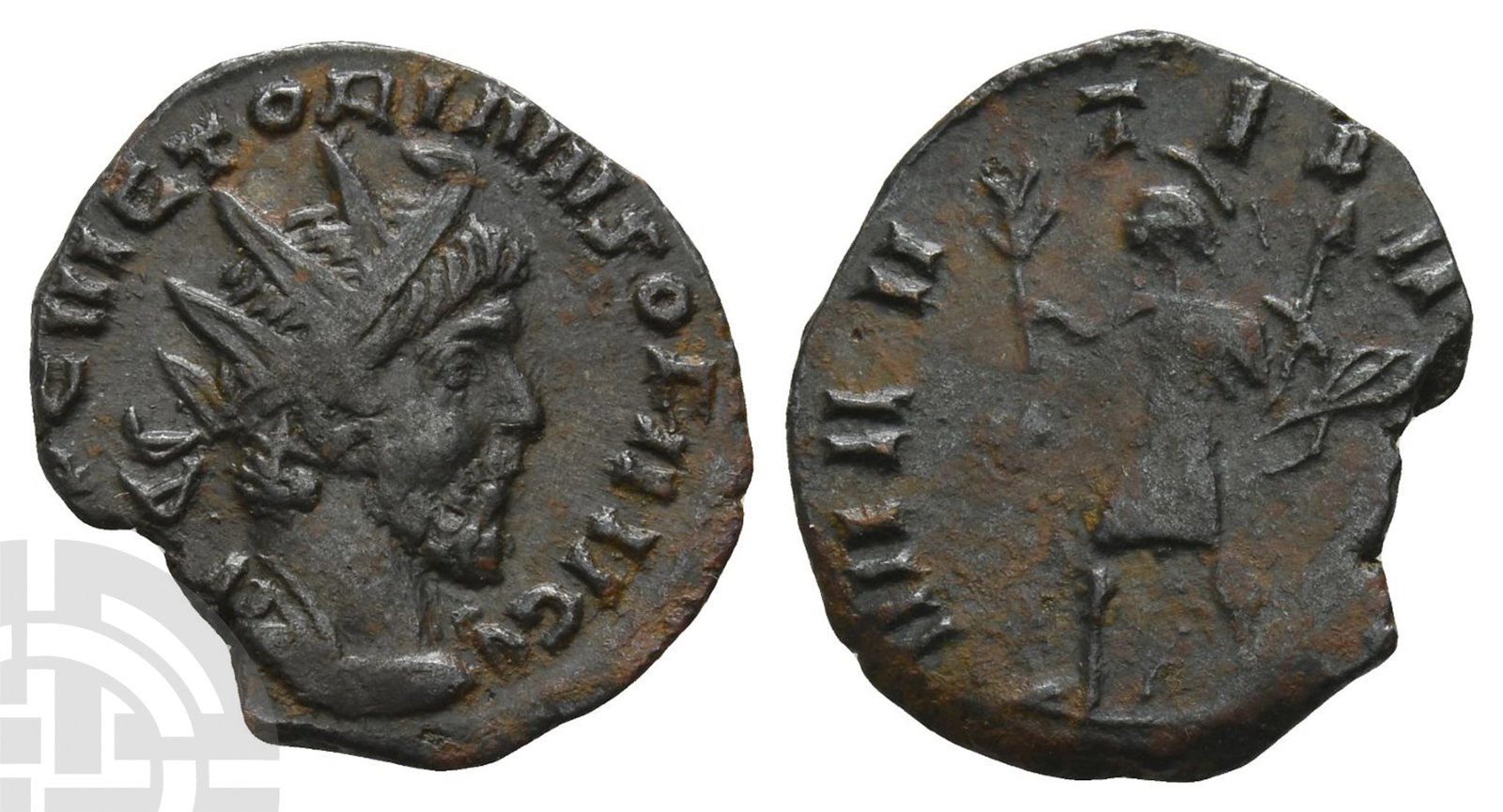 Victorinus, Romano-Gallic Emperor BI Hybrid Antoninianus. (1 of 1)