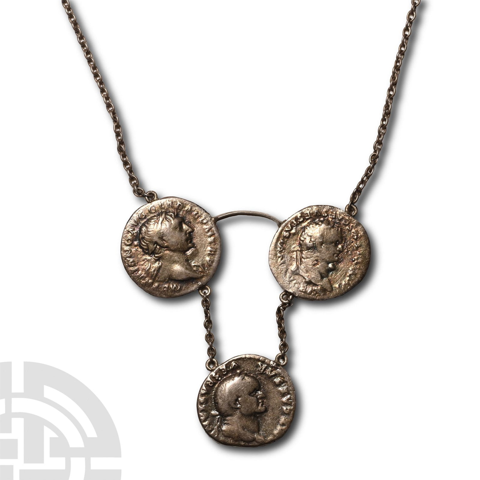 Necklace with Three Roman Imperial Denarii. (1 of 2)