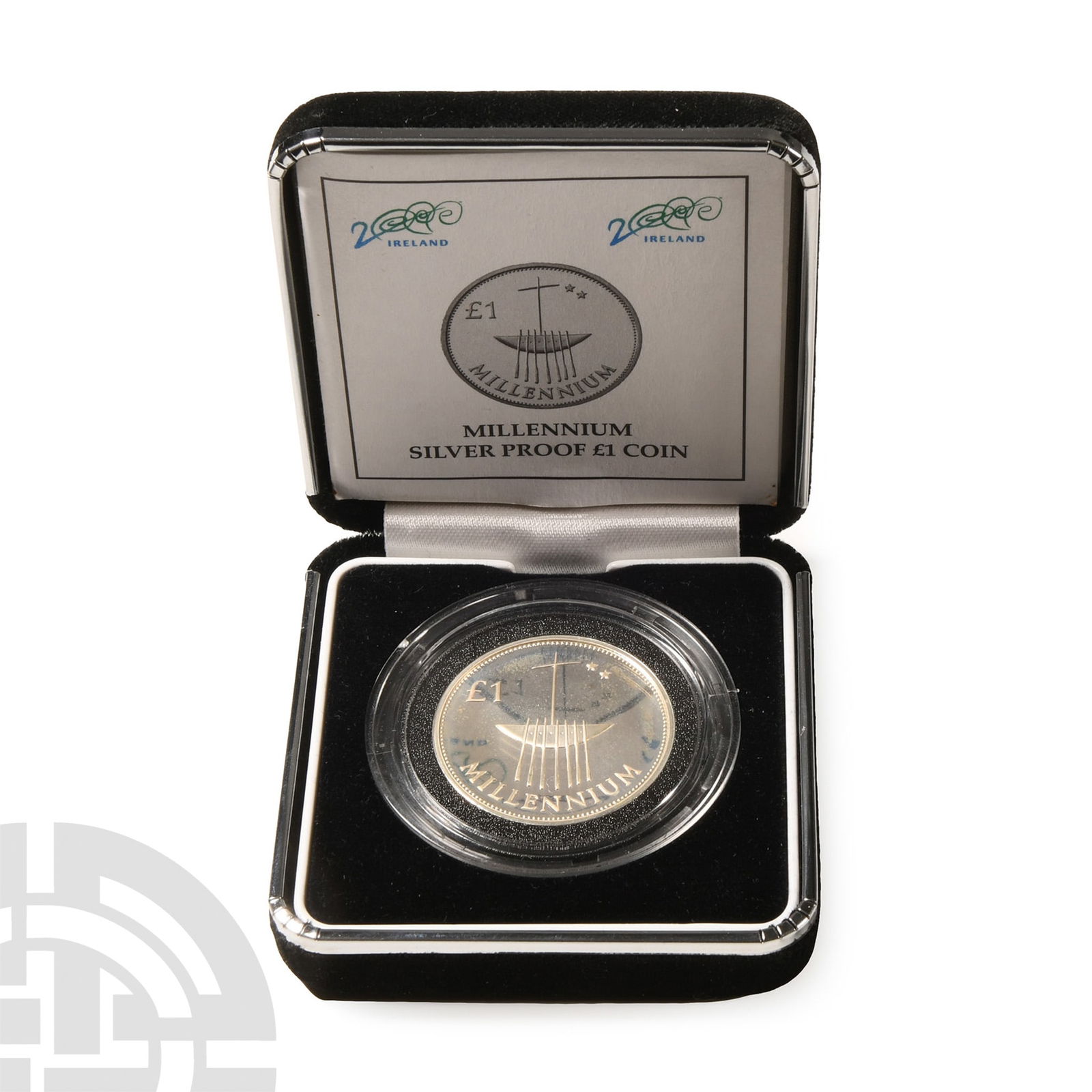 Ireland. Millennium Piedfort Commemorative Boxed AR Proof One Pound Coin. (1 of 1)